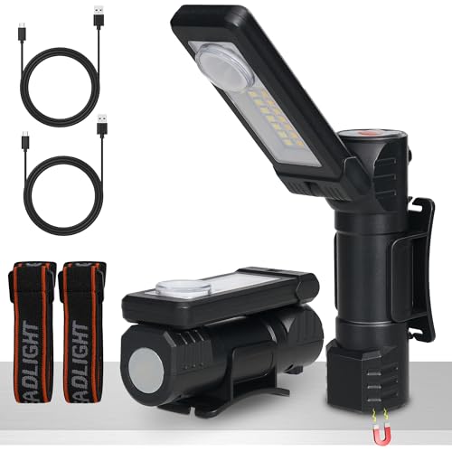 RealPlus lampada lavoro LED USB 2 pezzi magnetica 180 gradi