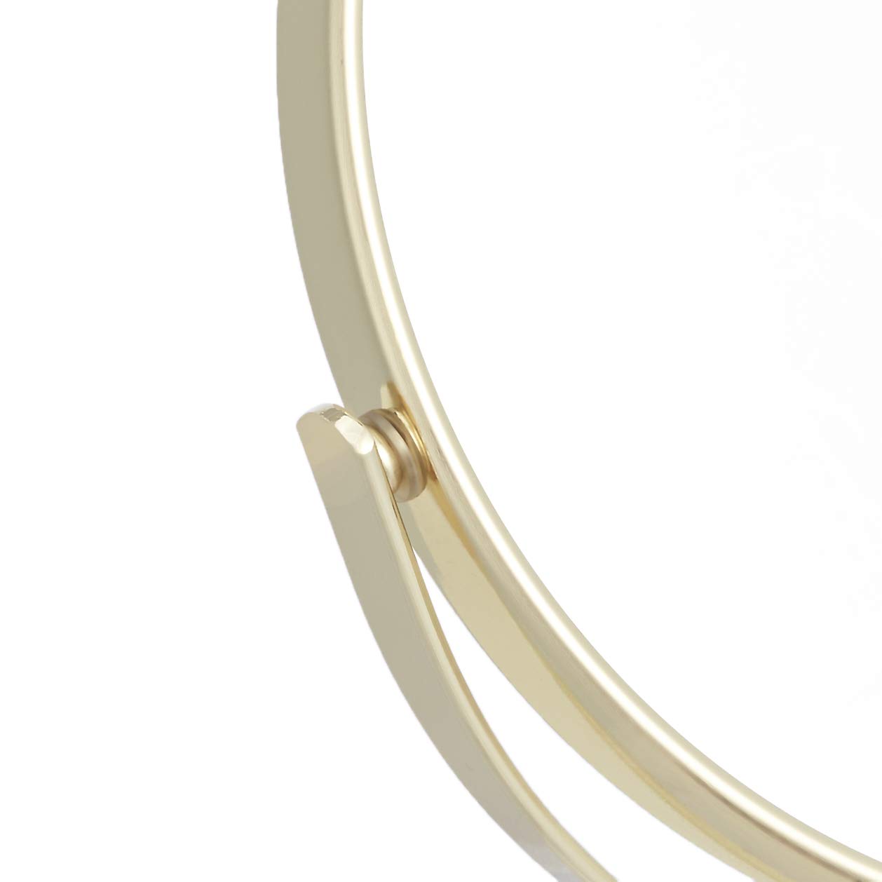 AmazonBasics Specchio Cosmetico Tavolo 1x/5x Oro Bifacciale