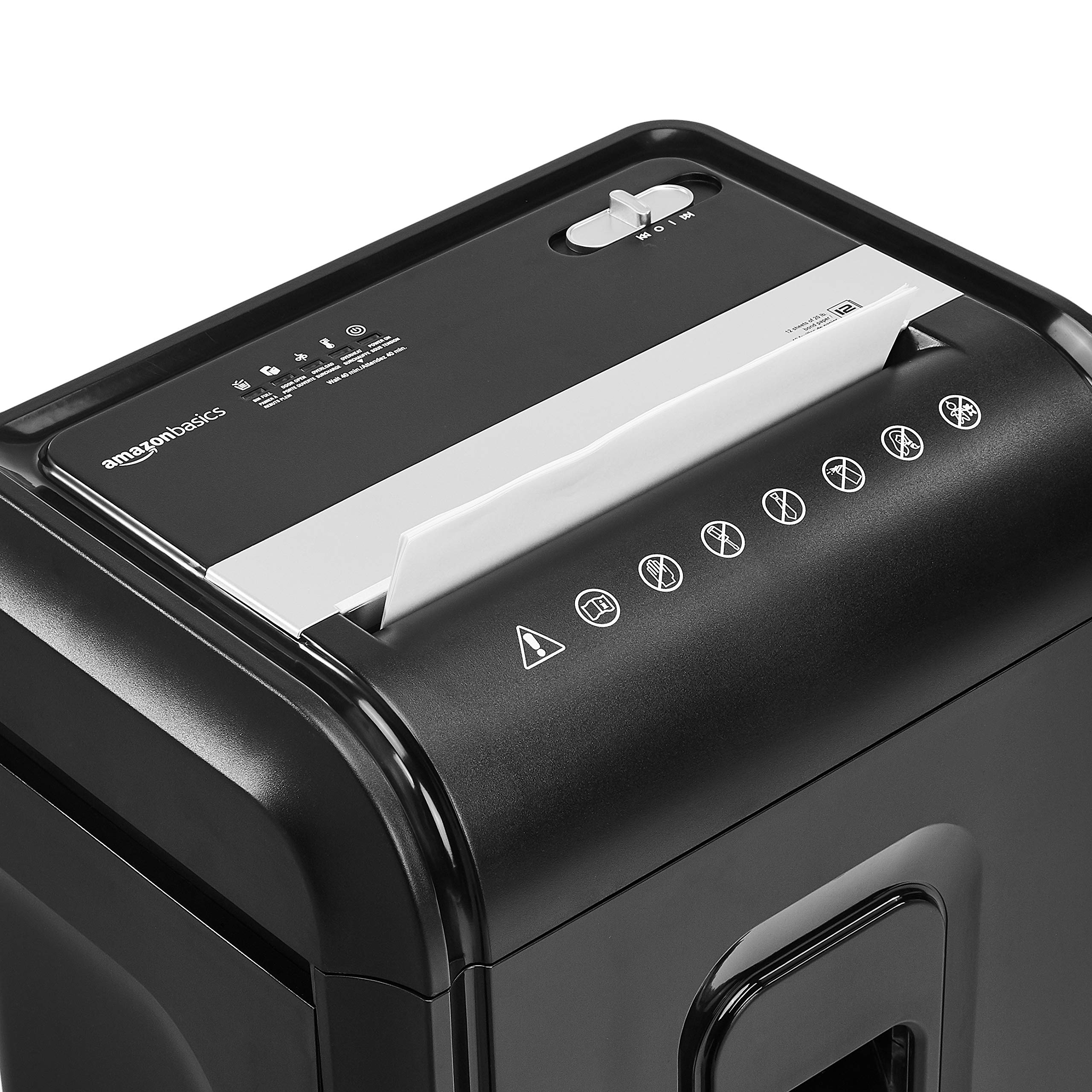 Amazon Basics Distruggidocumenti 12 fogli P4 21,5 L