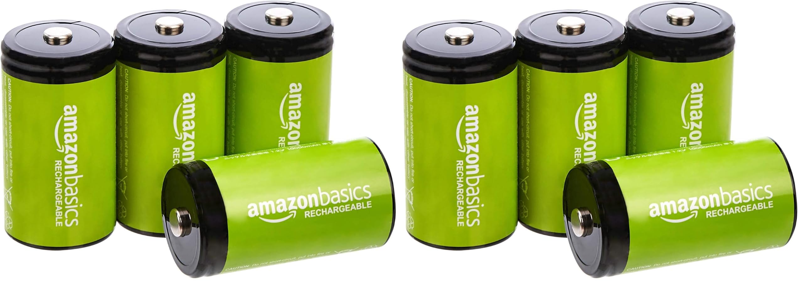AmazonBasics Batterie 9V Ricaricabili NiMH 200mAh 4 Pezzi