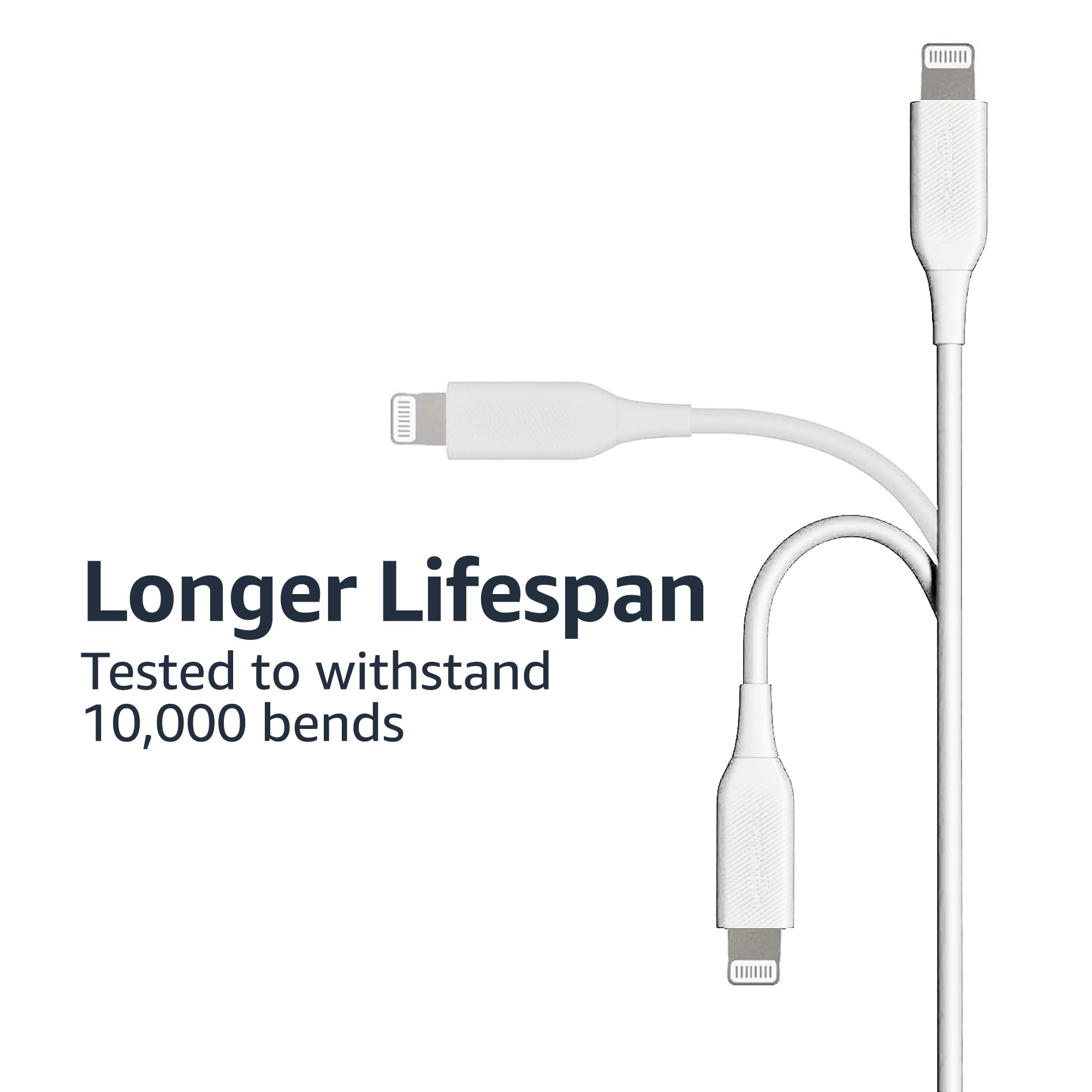 Amazon Basics cavo Lightning USB-A 0,9 m bianco MFi