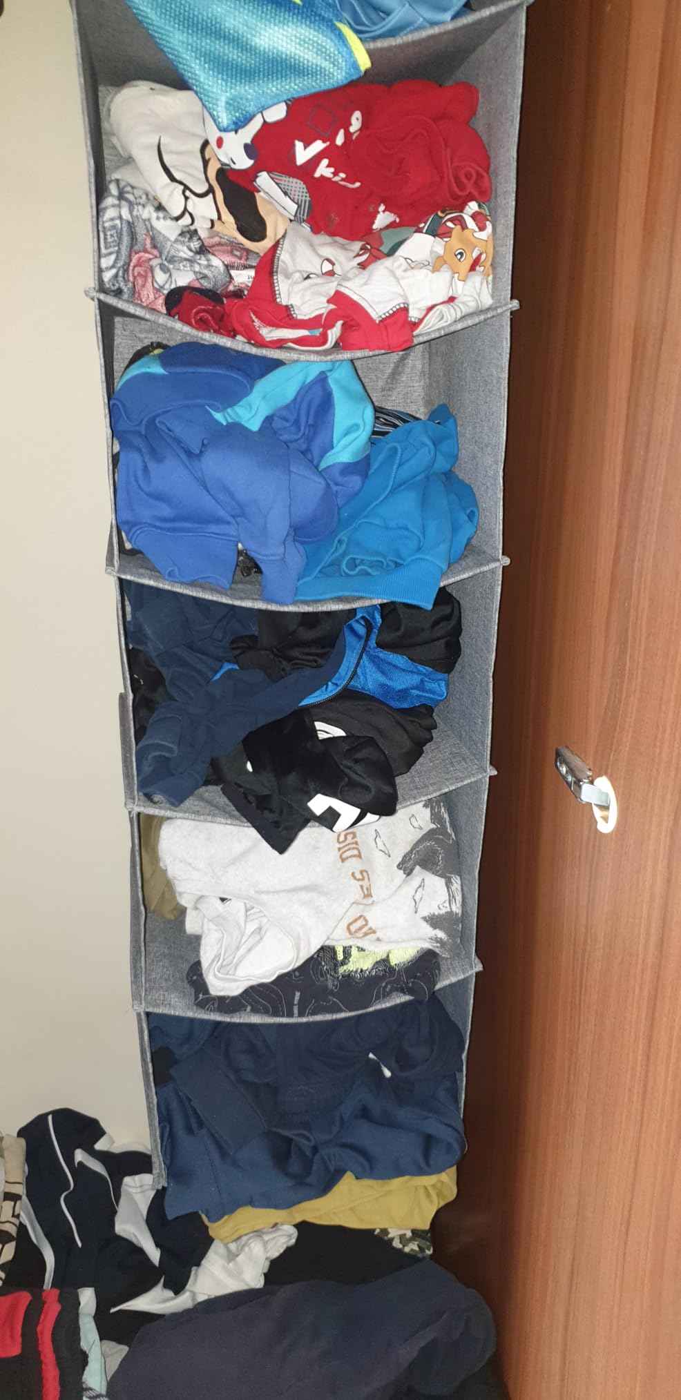 Amazon Basics Organizer Armadio Appeso 6 Ripiani Grigio