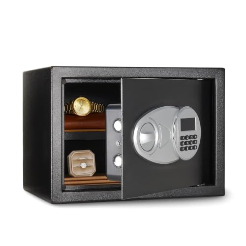 Amazon Basics Cassaforte Tastiera Digitale 14 Litri Nero Acciaio