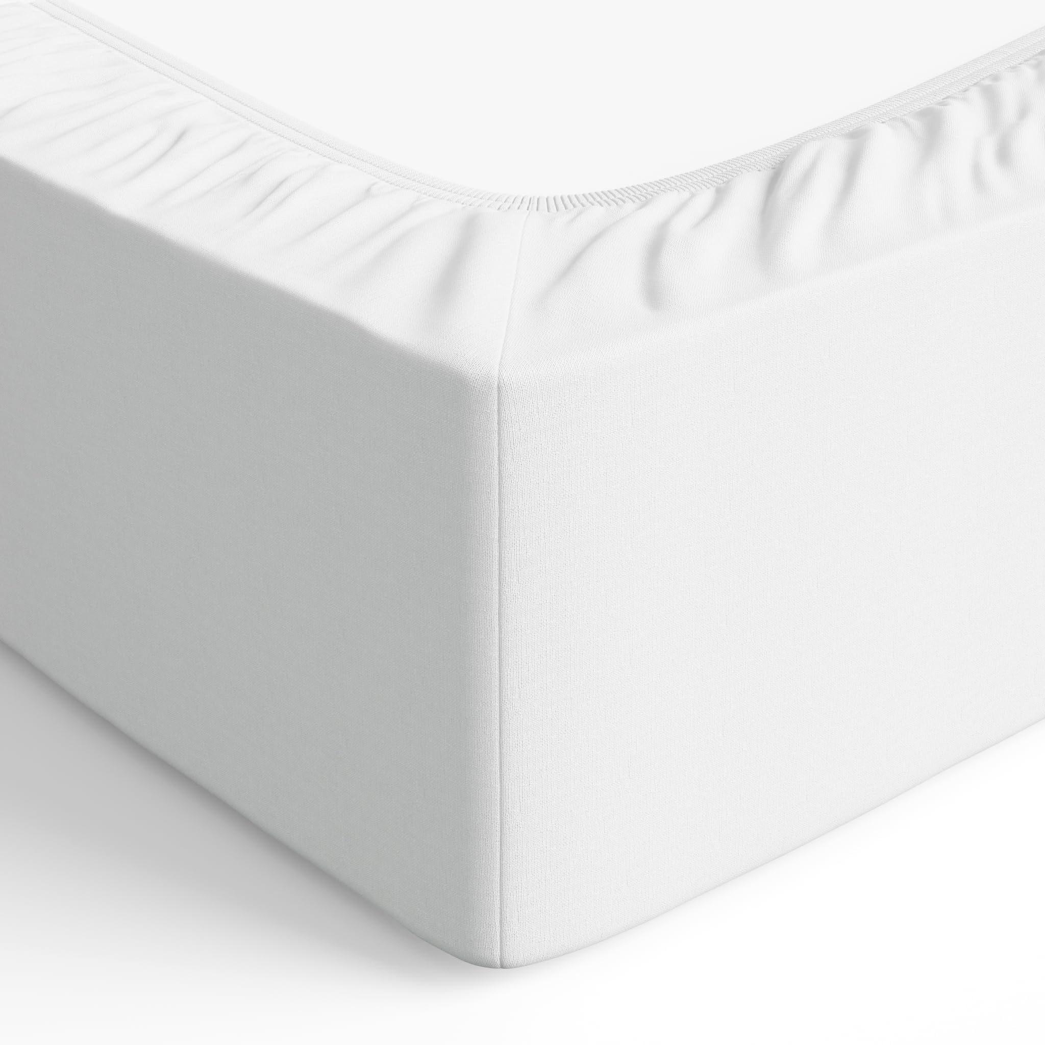 AmazonBasics Everyday Lenzuolo Angoli 160x200 Bianco Cotone