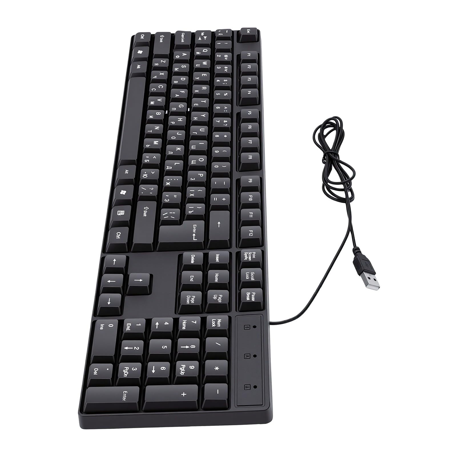 Elprico Tastiera Russa Inglese USB 104 Tasti Antischizzo