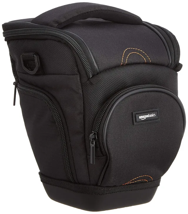 Amazon Basics Borsa Fotocamera SLR Fondina Nera Impermeabile