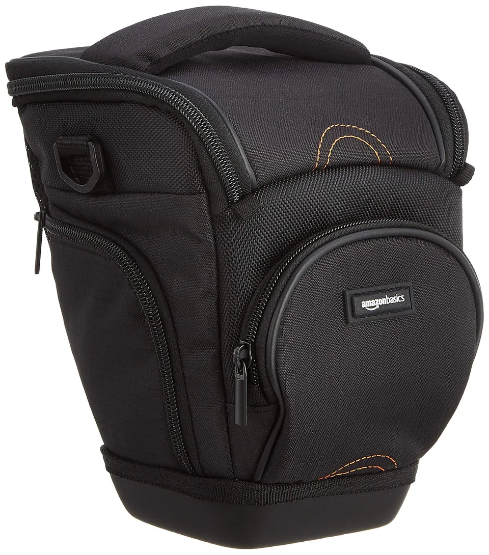 Amazon Basics Borsa Fotocamera SLR Fondina Nera Impermeabile
