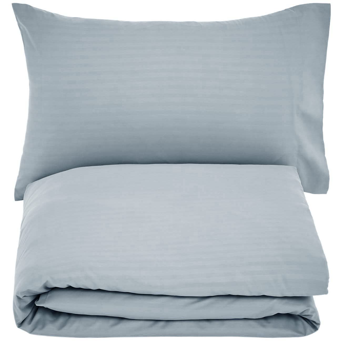Amazon Basics Set Copripiumino Matrimoniale 3 Pezzi Grigio Scuro