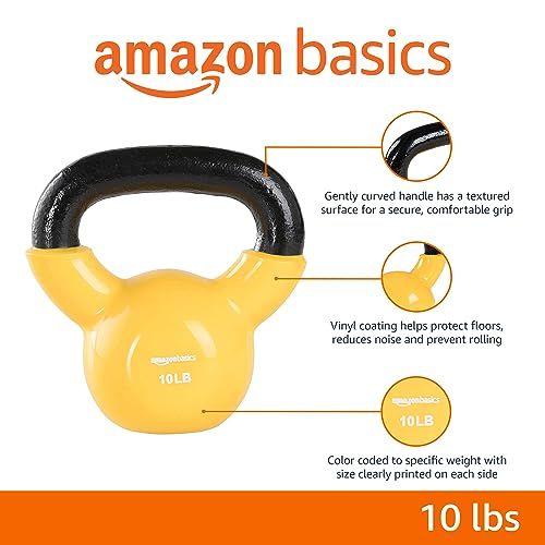 AmazonBasics Kettlebell in Vinile 10lb Nero 4,5 kg