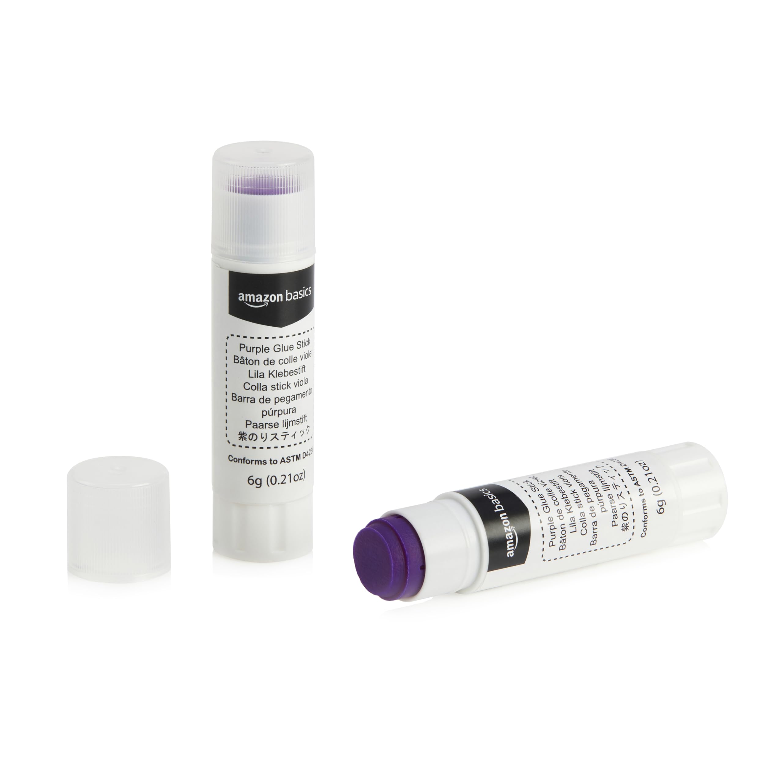 AmazonBasics Colla Stick Viola Lavabile 2 Pezzi 0,21 oz