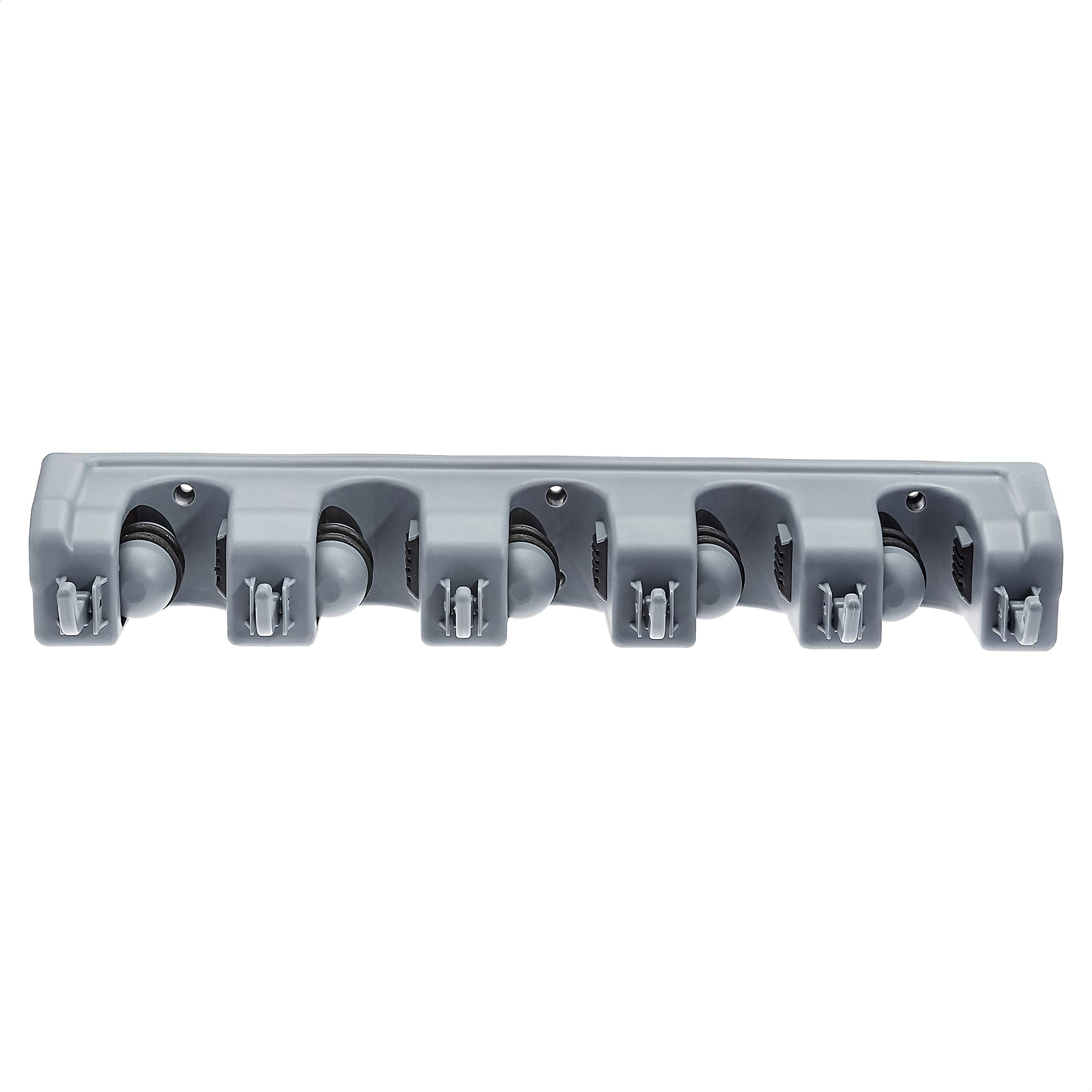 Amazon Basics porta scope da parete grigio 6 ganci 5 slot