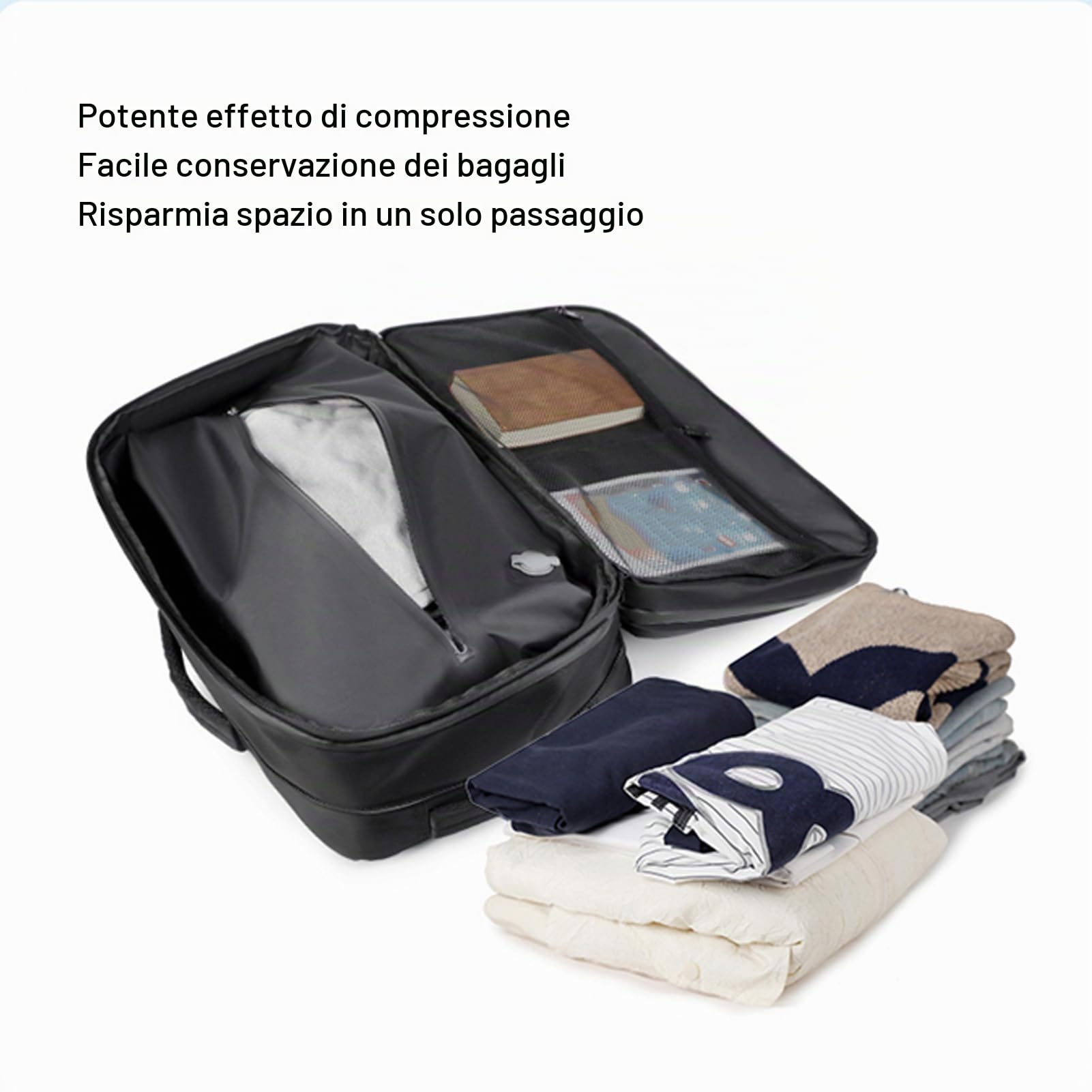 Elprico Zaino Viaggio con Pompa 36-55 L Impermeabile 17,3 Pollici