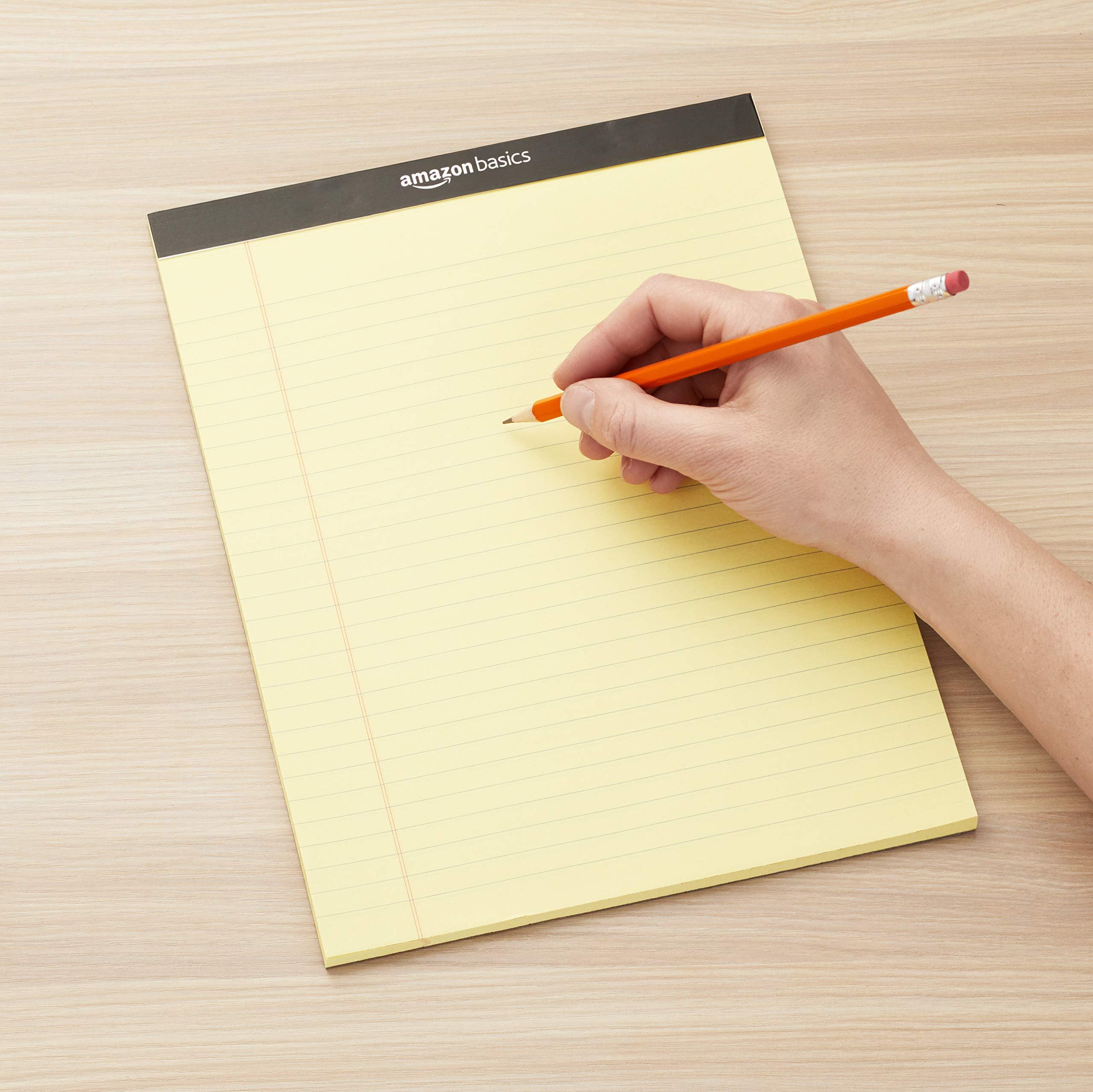 Amazon Basics Ruled blocco notes 21,6x29,8 giallo 12 pezzi