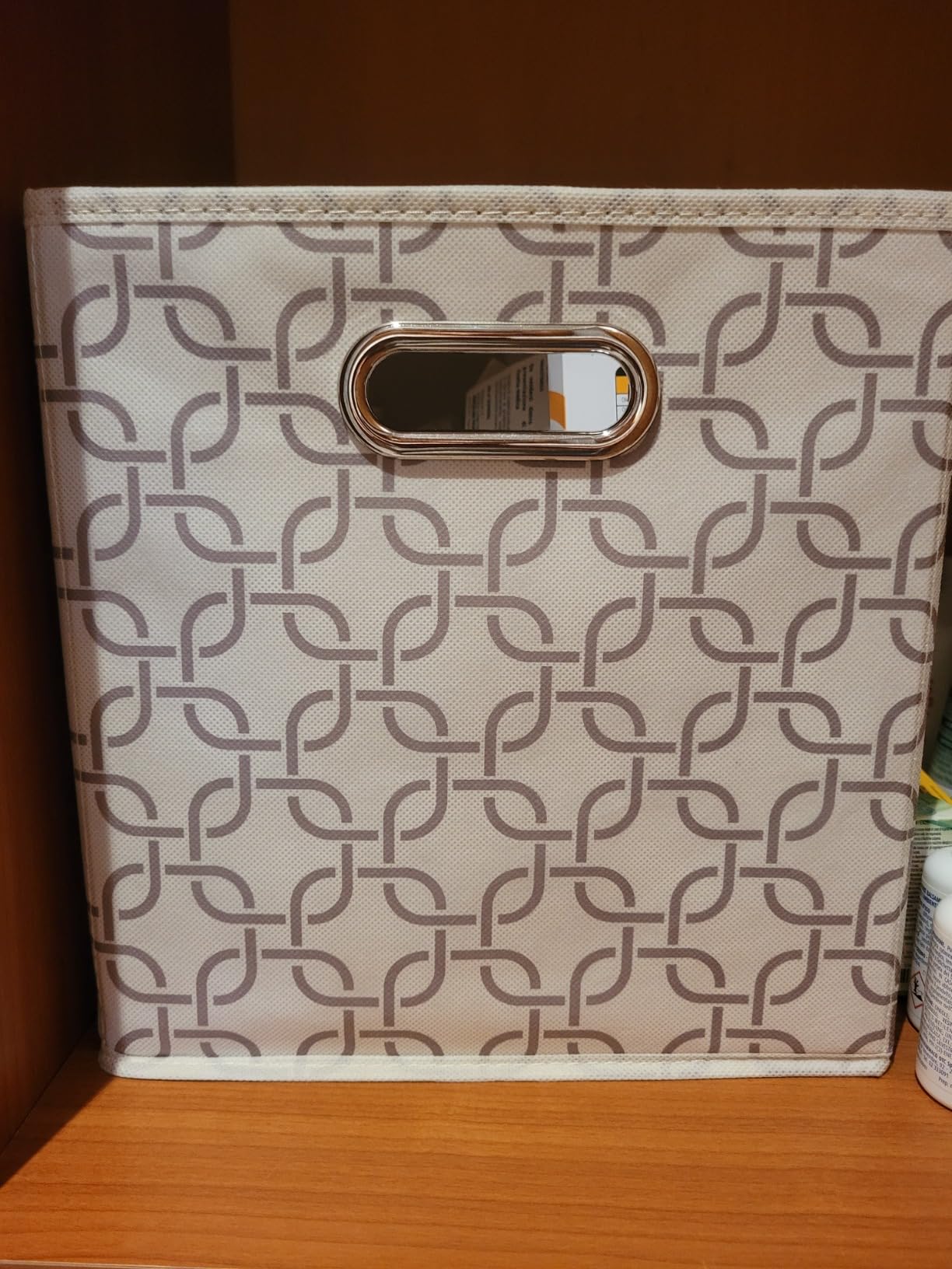 AmazonBasics Cubi Portaoggetti Tessuto Grigio Zig-Zag 6 pezzi