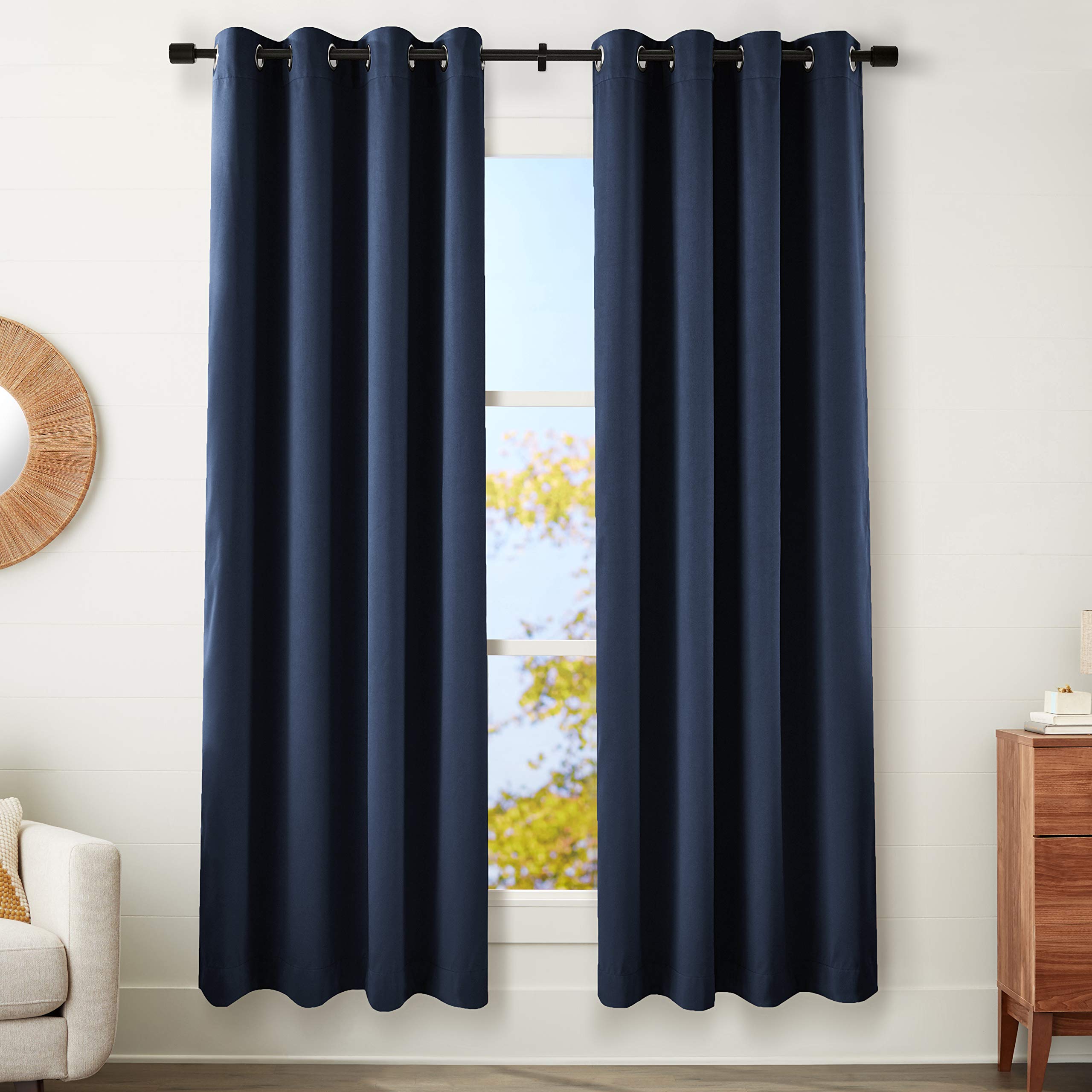 Amazon Basics Theatre Grade tende oscuranti 52x84 blu navy 2 pezzi termiche