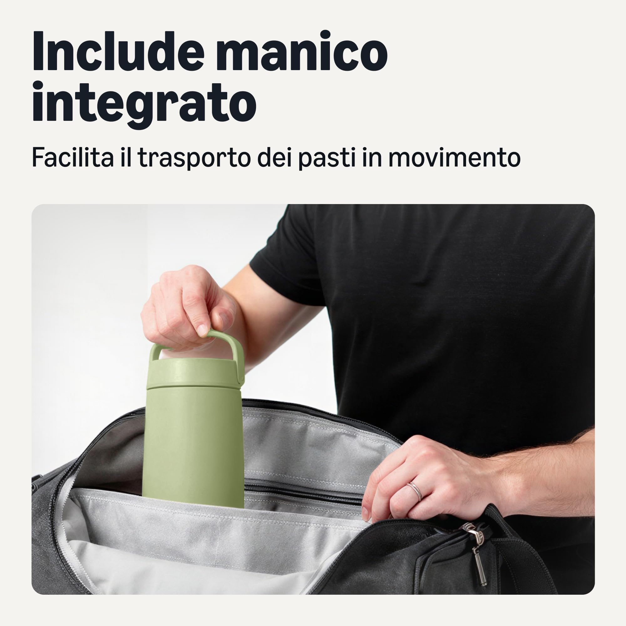 Amazon Basics Thermos Acciaio Inox 473 ml Verde Oliva