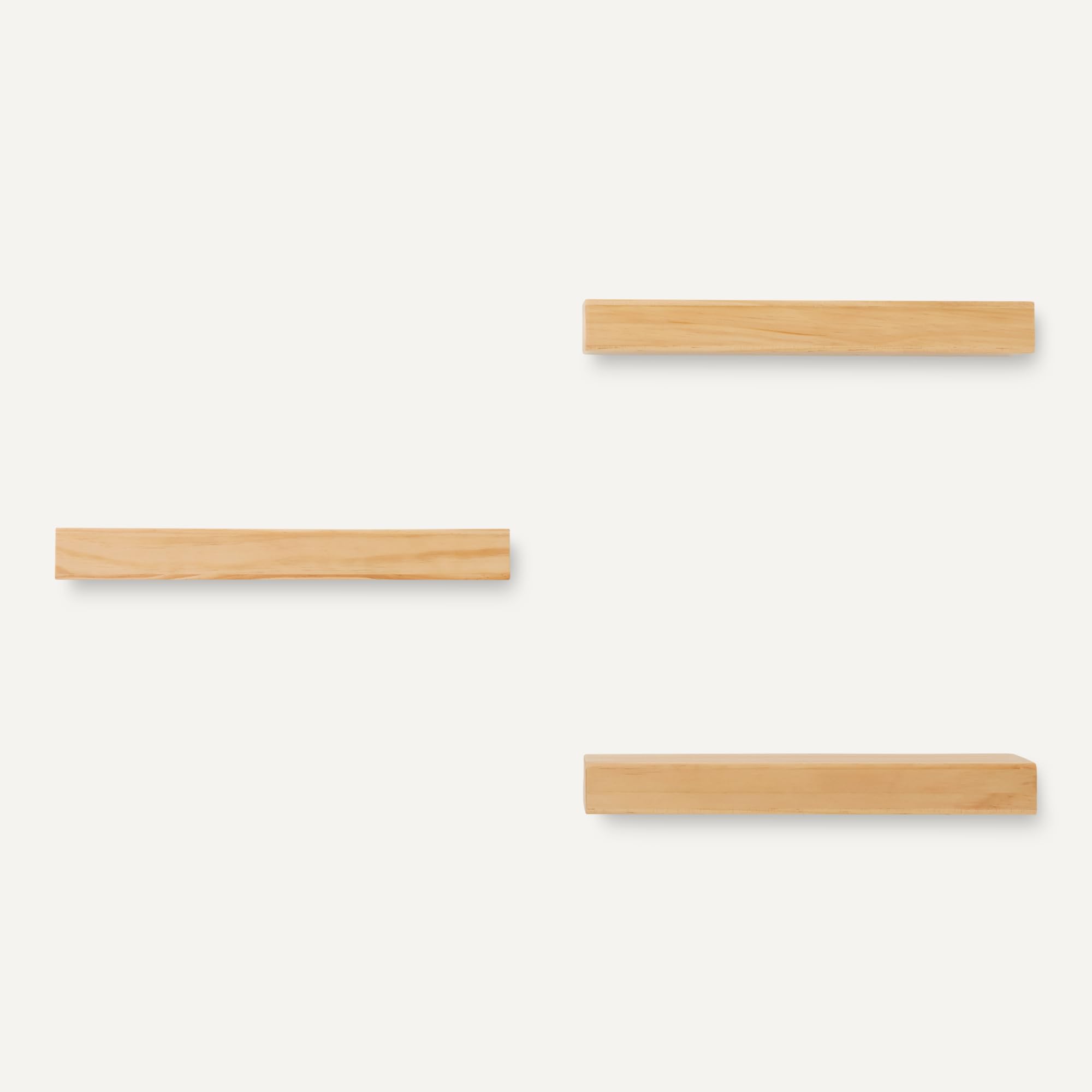 AmazonBasics Mensole da Parete Pino 40,1 cm 3 Pezzi con Staffe
