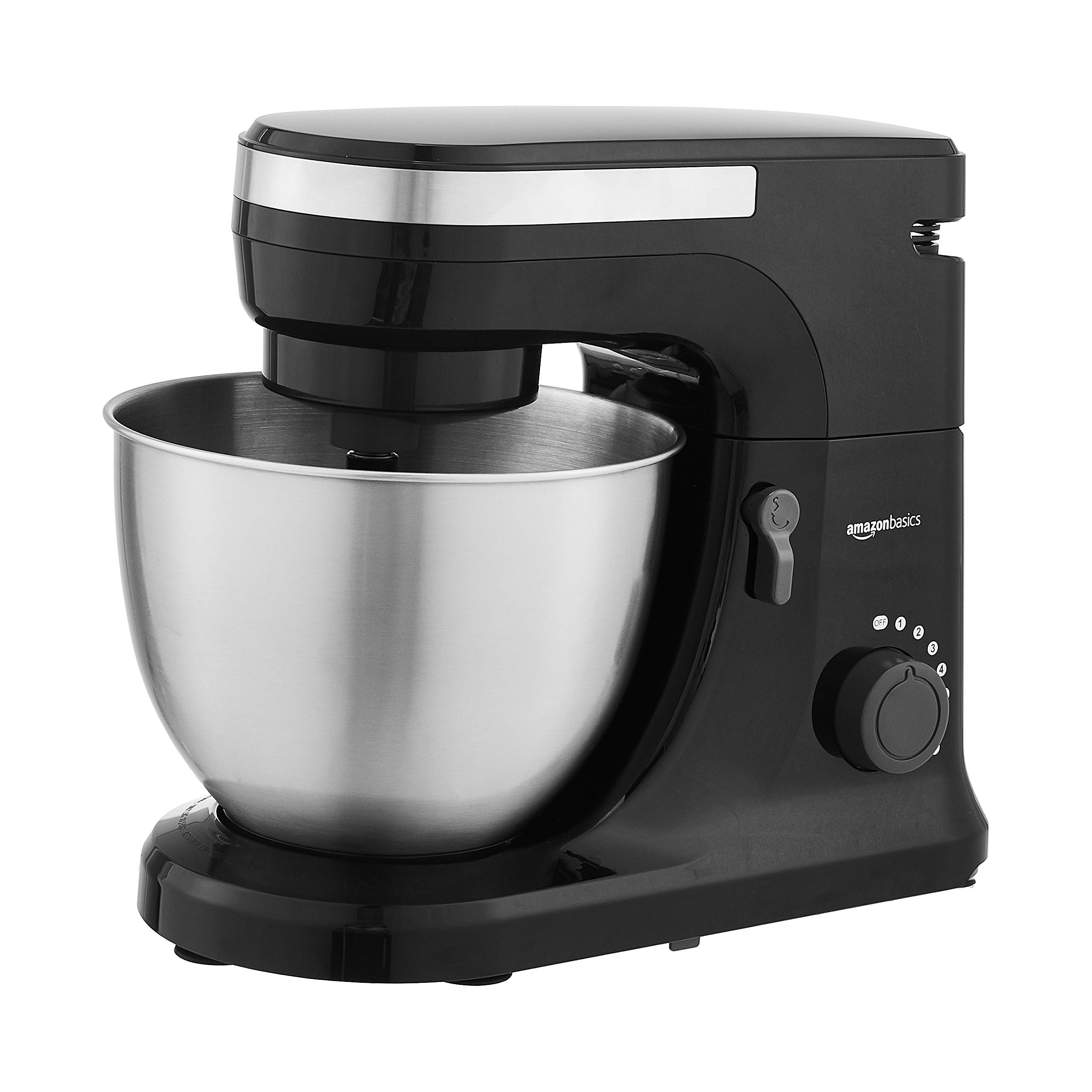 AmazonBasics Planetaria 800W 4,5 Litri con Frusta e Gancio