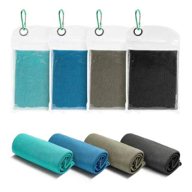AmazonBasics Asciugamani Rinfrescanti Palestra x4 Colorati