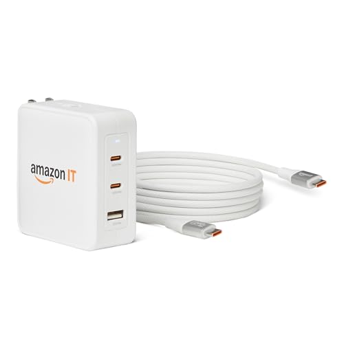 Amazon Basics Caricabatterie da Parete 140W con Cavo USB-C GaN 1 pz