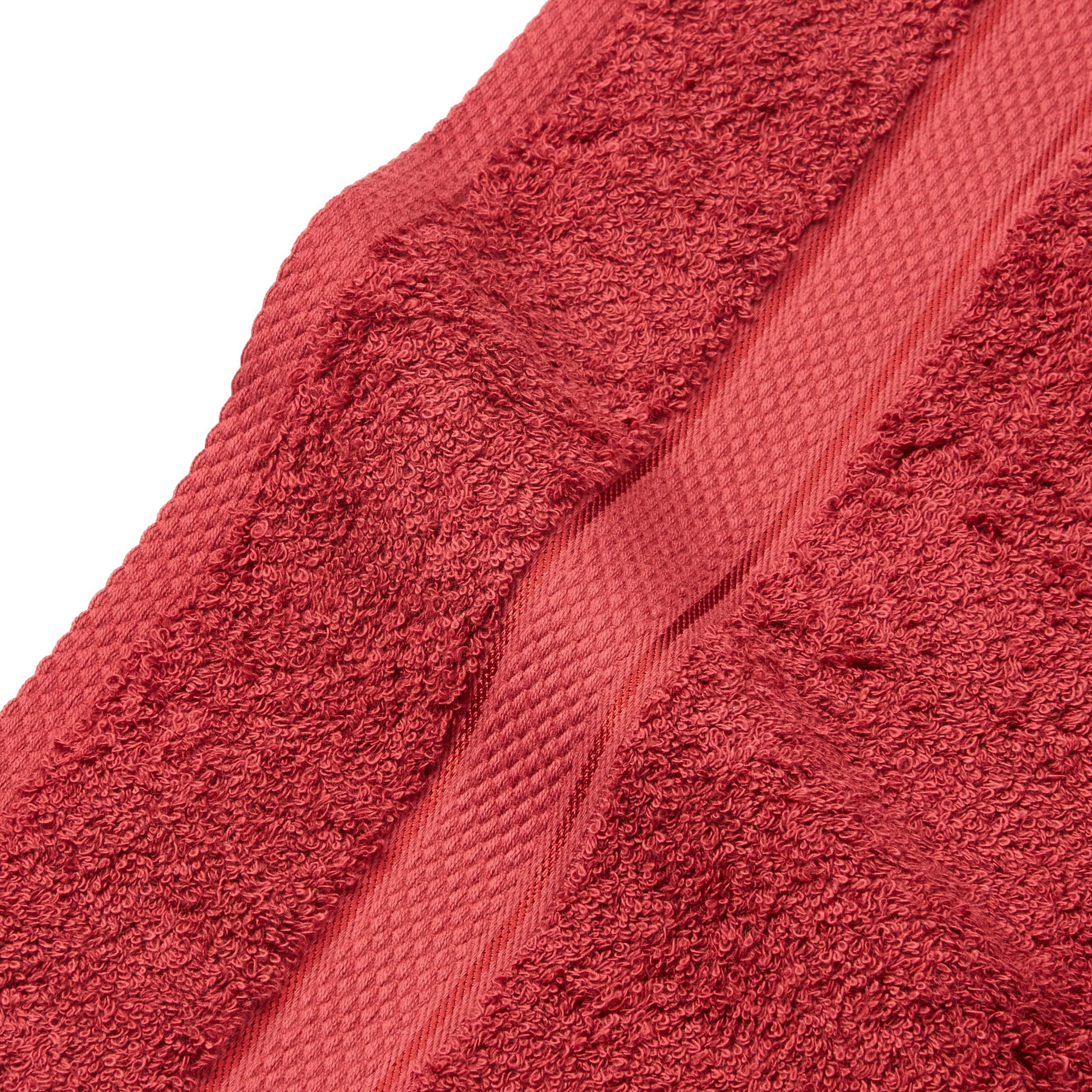 AmazonBasics Set Asciugamani Cotone 6 Pezzi Rosso assorbente
