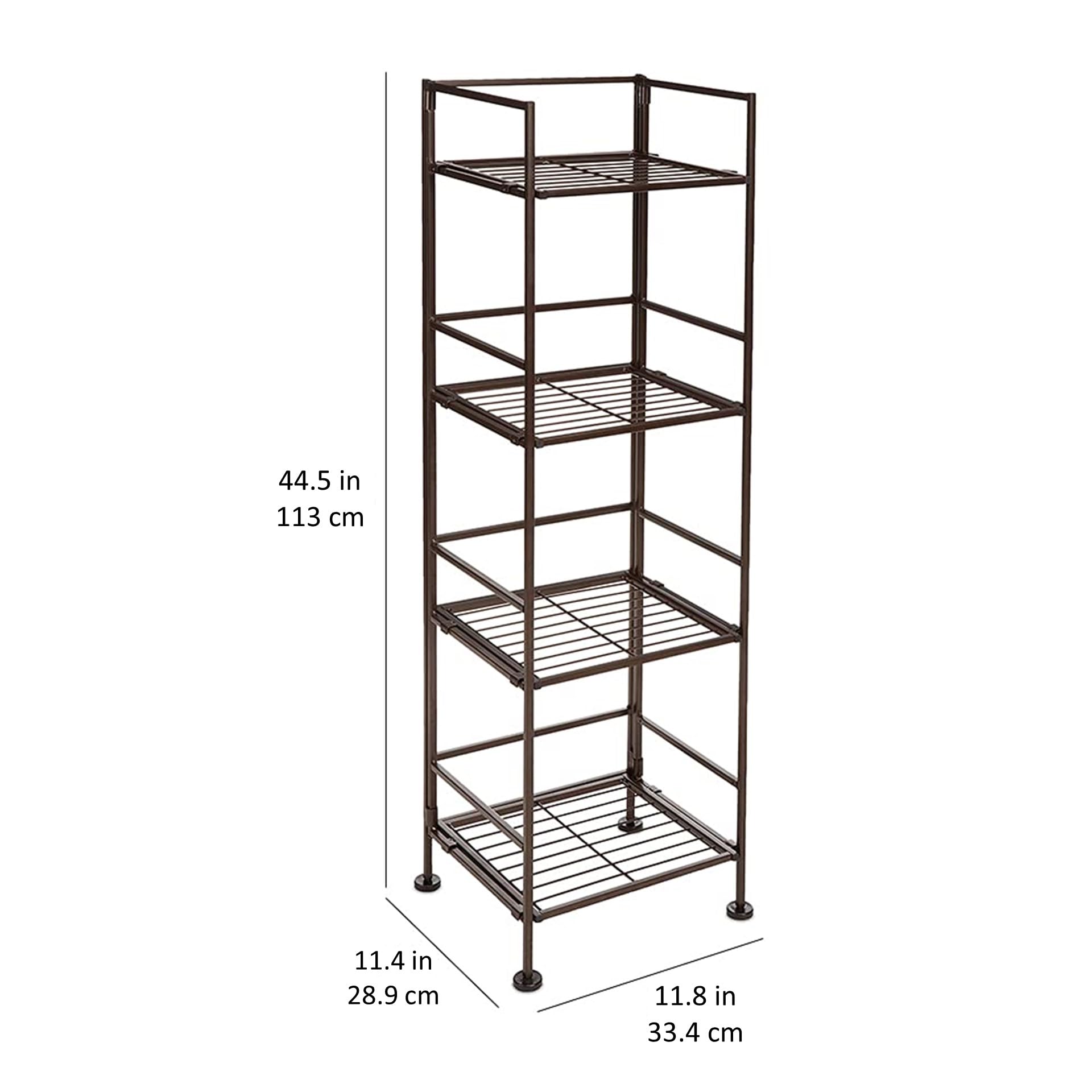 AmazonBasics Scaffale bagno 4 ripiani acciaio cromato