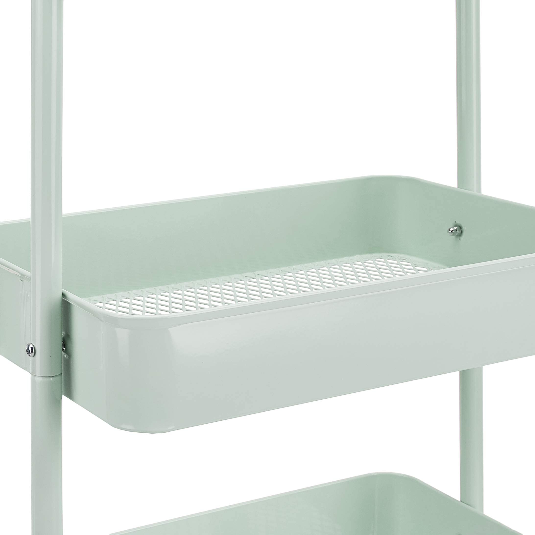 AmazonBasics carrello 3 scomparti verde menta con ruote