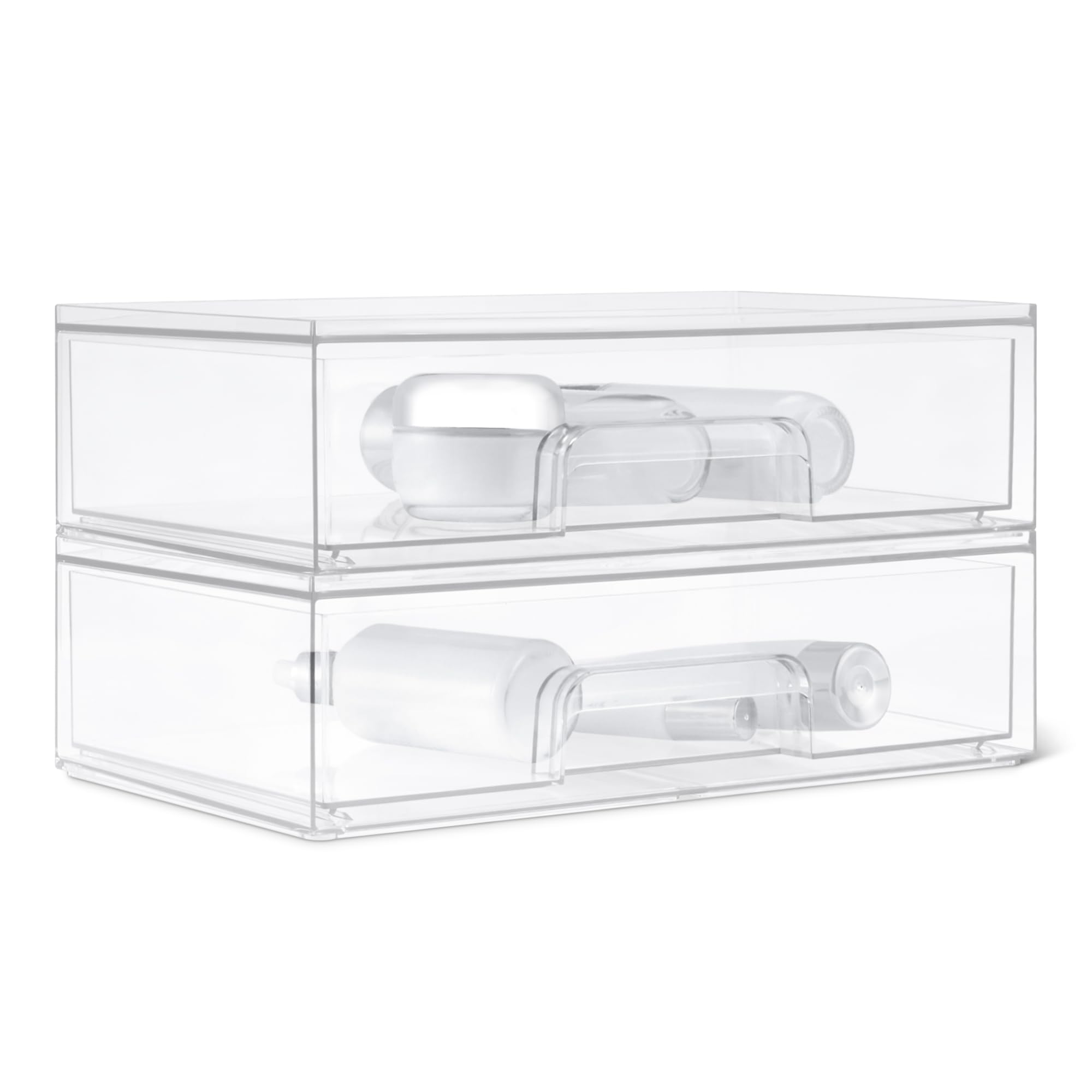 Amazon Basics organizer trucco trasparente 4 pezzi 11,3 cm