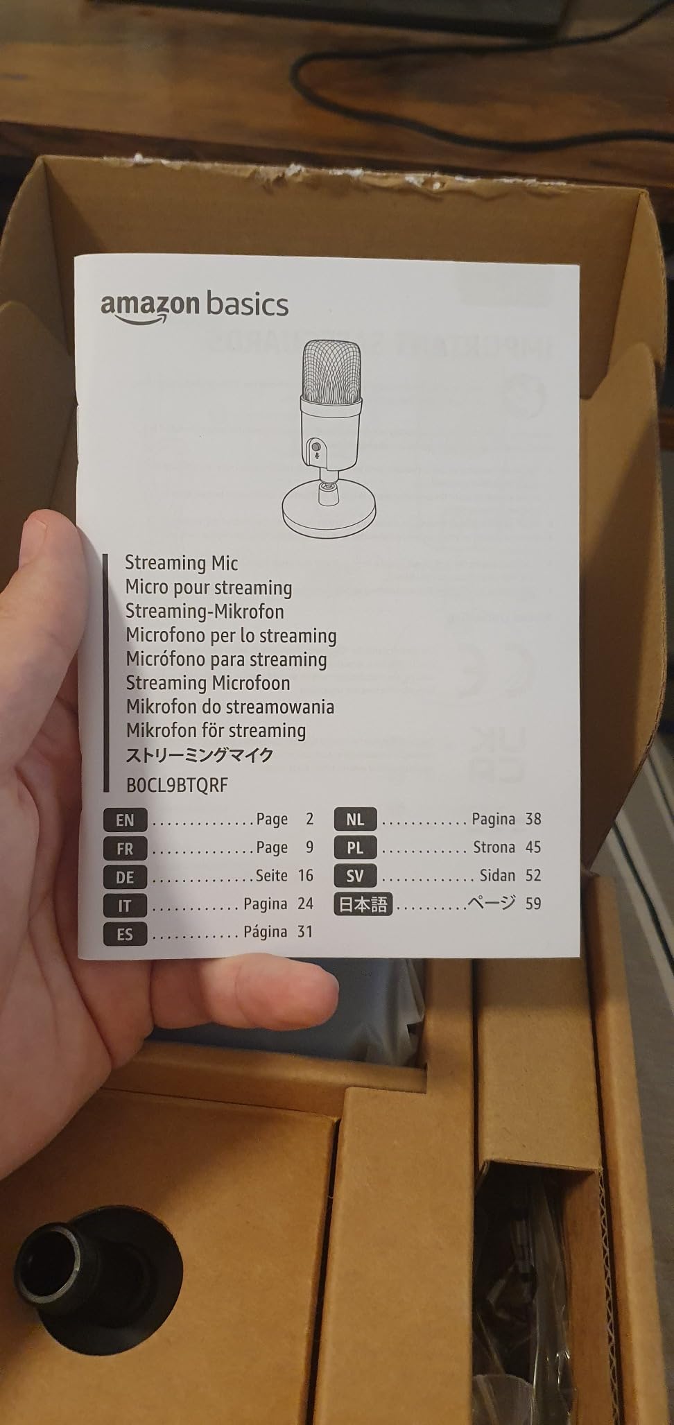 AmazonBasics Microfono USB a Condensatore Nero Cardioide