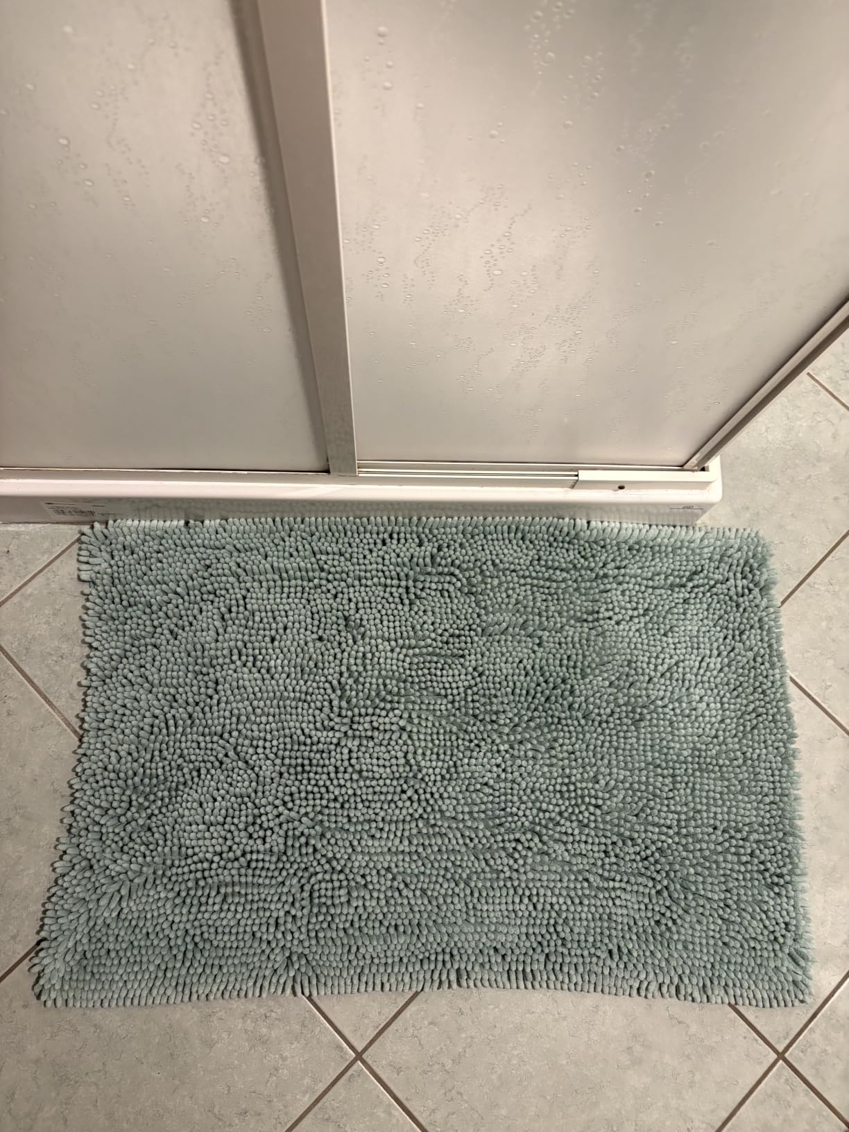 Amazon Basics Tappetino Bagno Microfibra Verde Acqua 53x87