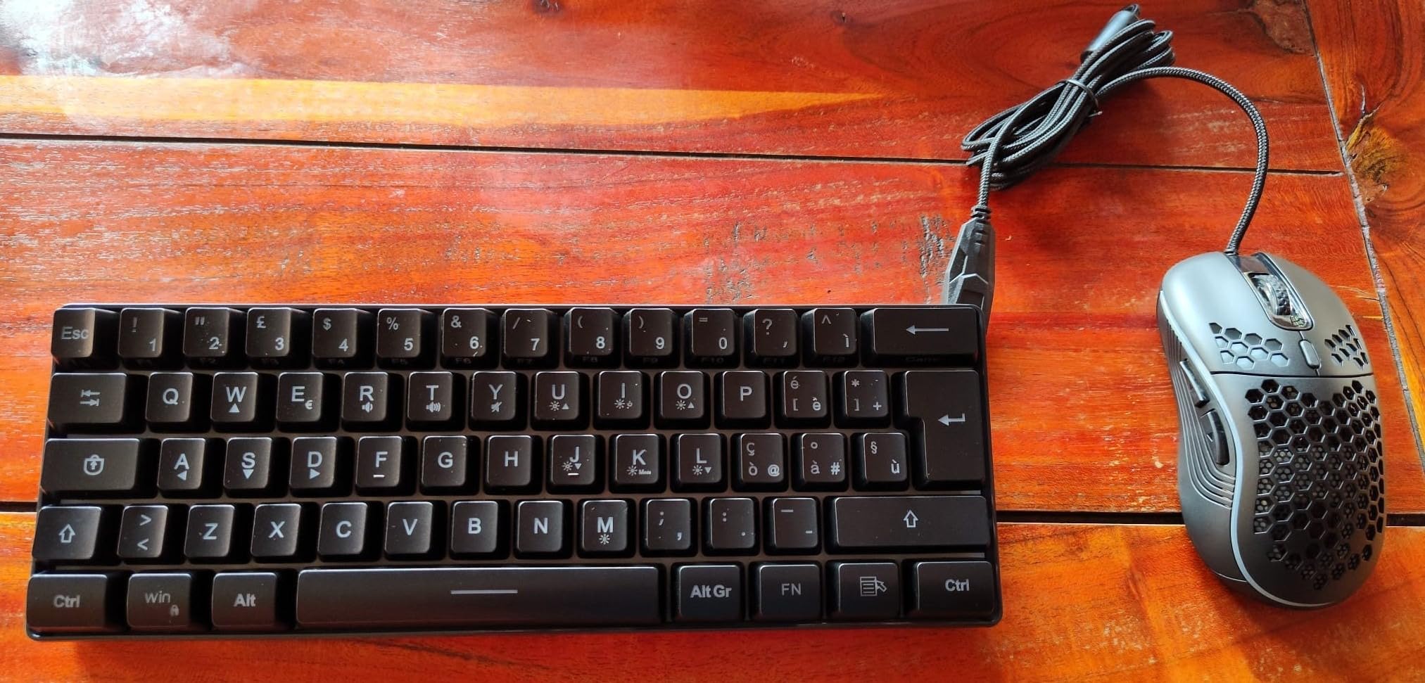 RedThunder K62 kit tastiera e mouse gaming wireless nero RGB