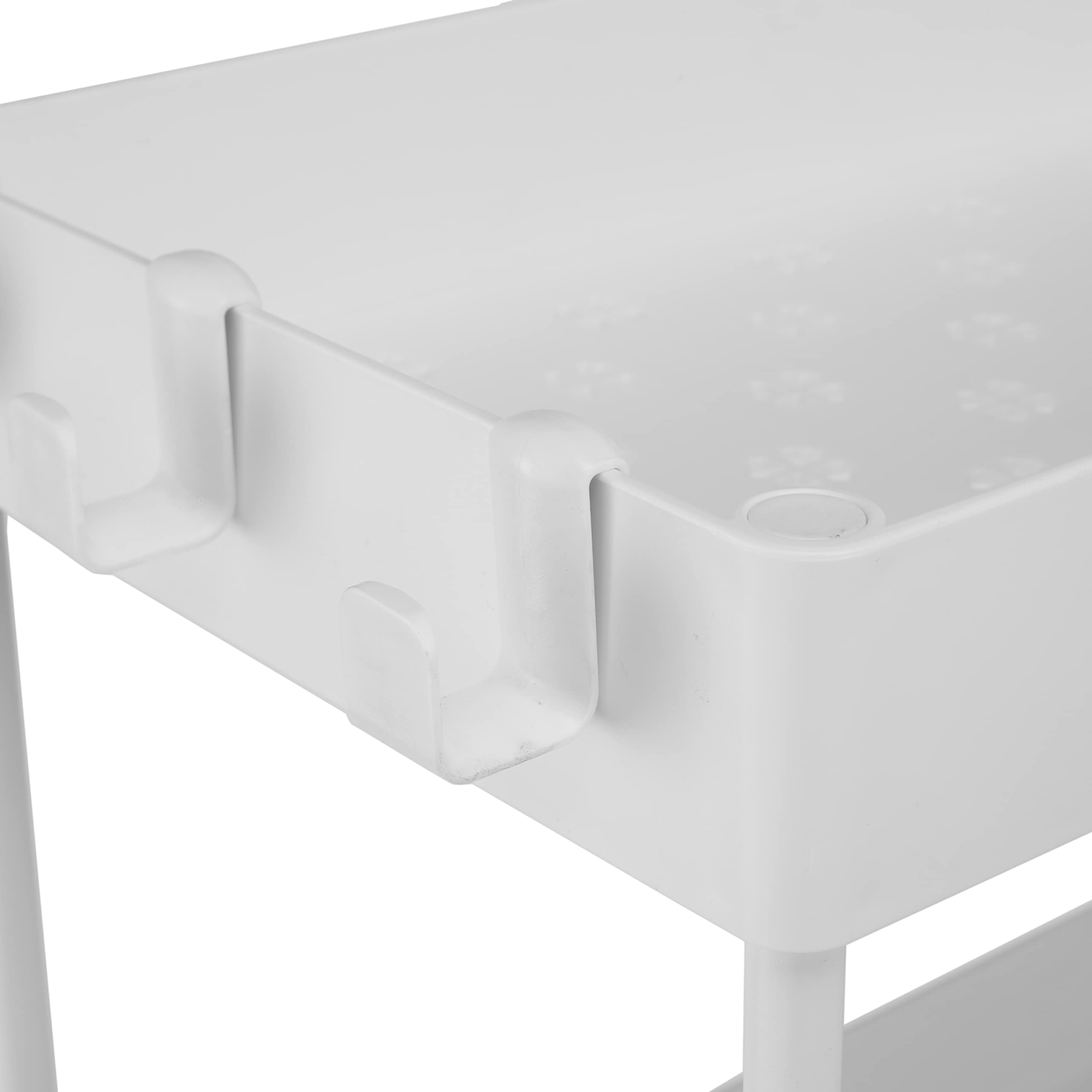 Amazon Basics Carrello Cucina 4 Ripiani Bianco con Ruote 40x22x86