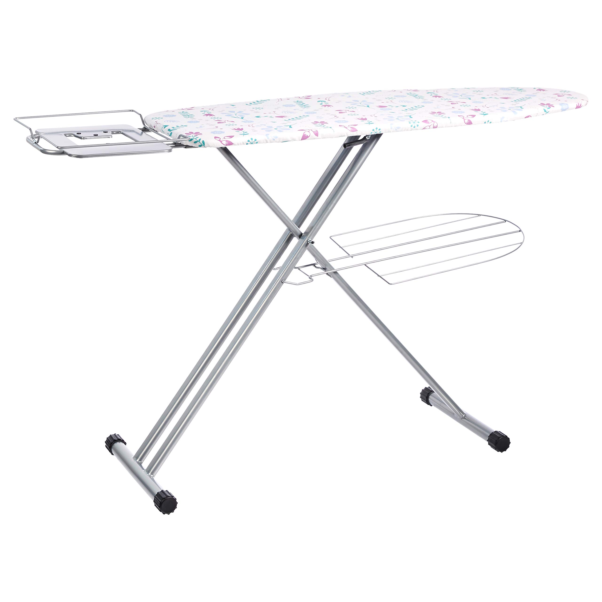 Amazon Basics asse da stiro grande 122x38 cm grigio con ripiano vapore