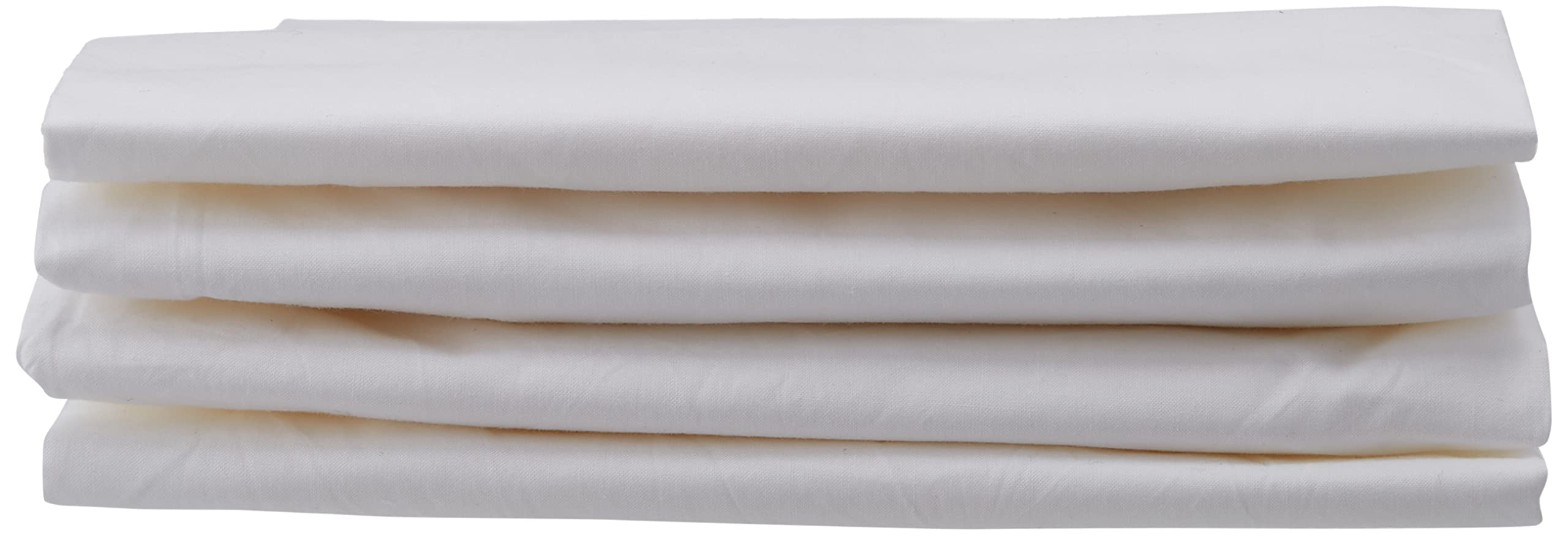 AmazonBasics Federe Cuscino 50x80 Cotone Bianco 4 Pezzi
