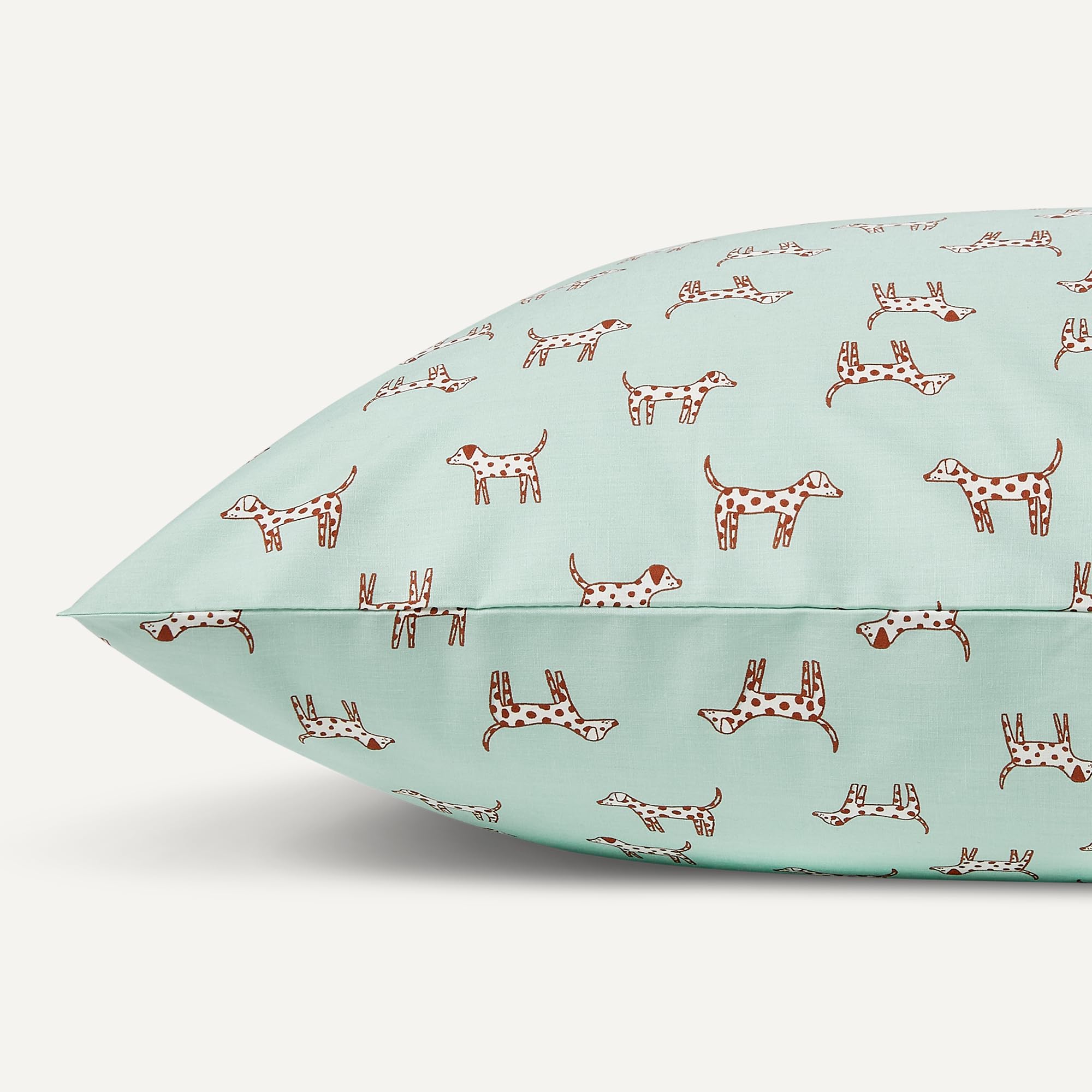 Amazon Basics Set Letto Bambini Cotone Bio Cani Menta 100x135 cm