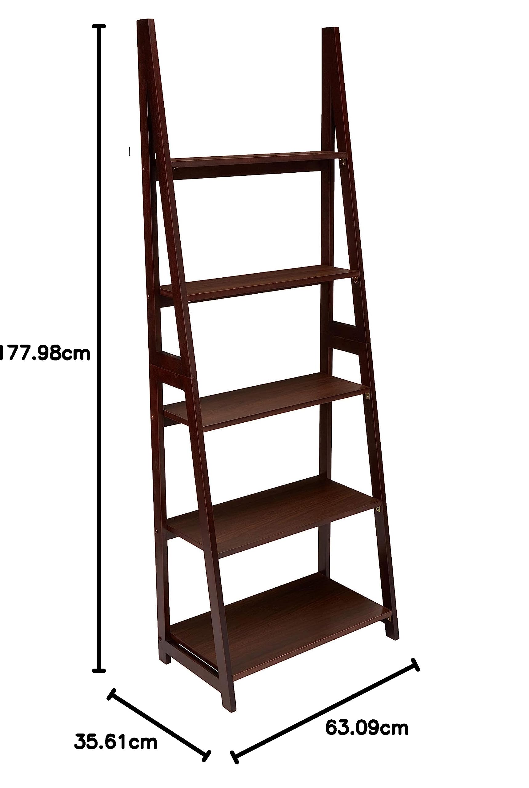 Amazon Basics Libreria a Scala 5 Ripiani Legno Espresso