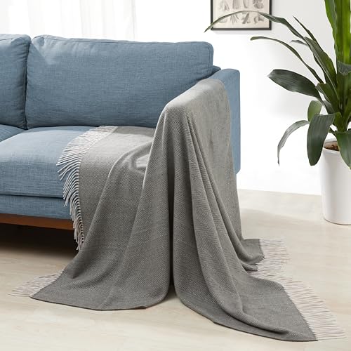Amazon Basics coperta 127x152 grigio spina di pesce poliestere