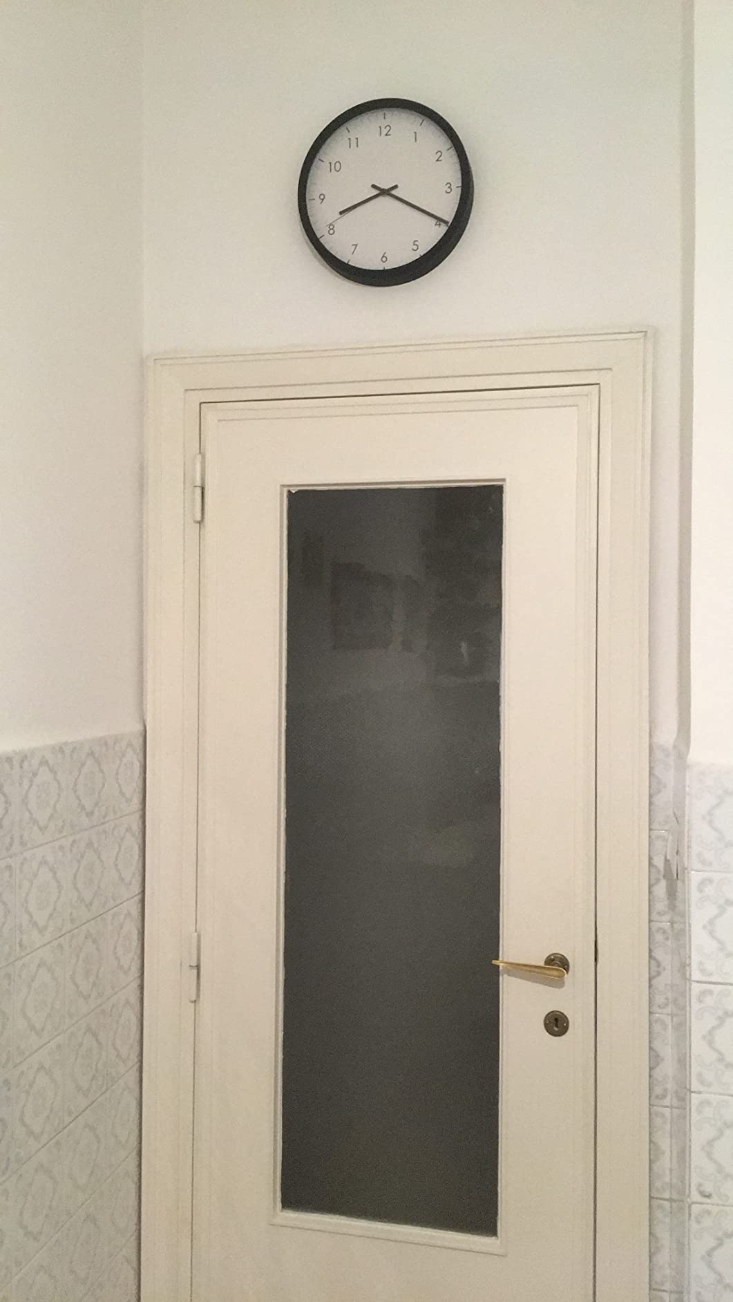 Amazon Basics Orologio da Parete 30 cm Nero Silenzioso