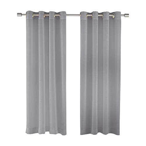 AmazonBasics Sheer Classic tenda trasparente 2 pz grigio scuro 50x84 occhielli