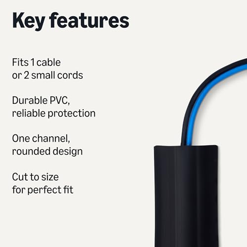 Amazon Basics canalina passacavi pavimento nera 1,8 m 2 pezzi