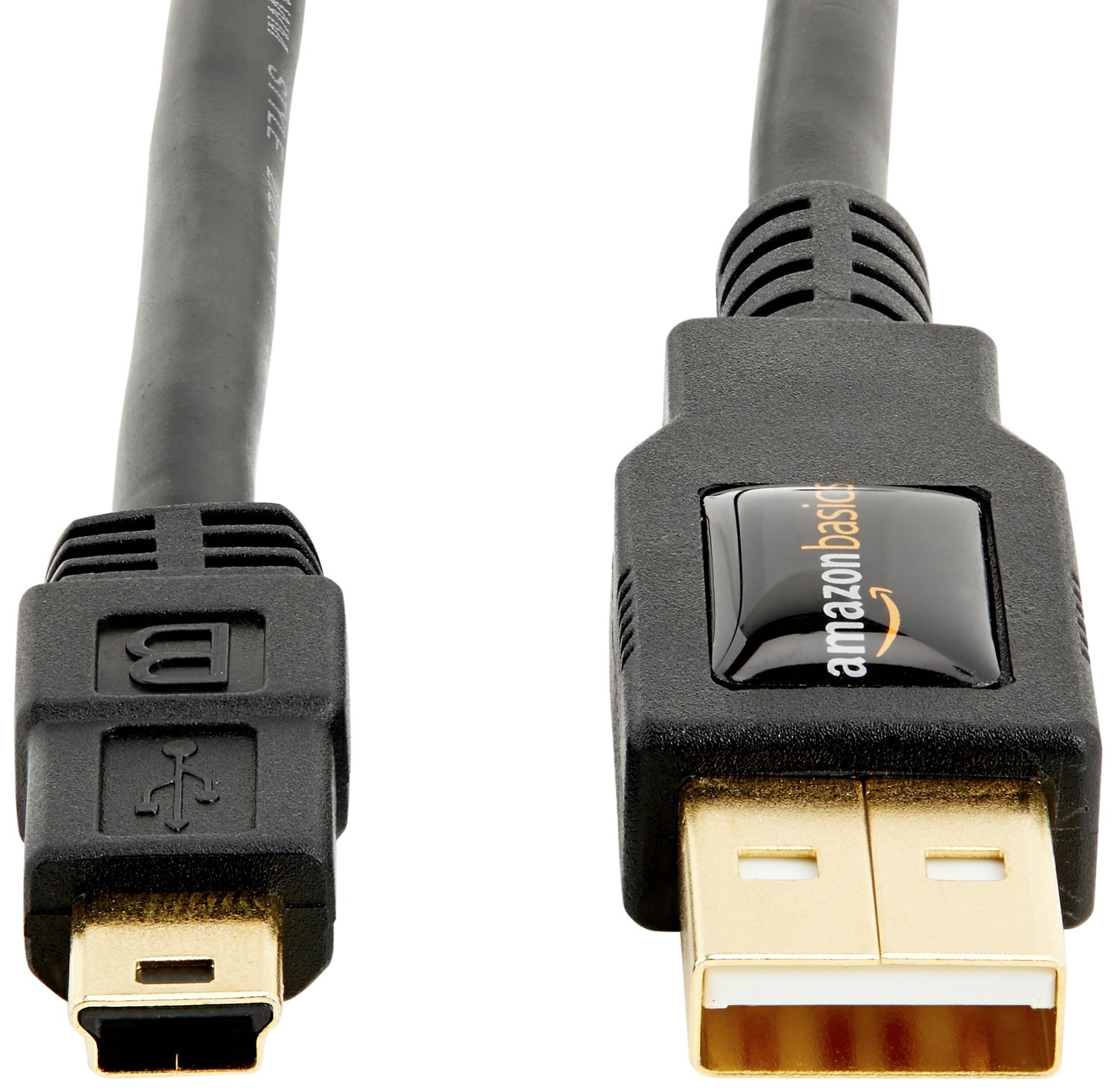 Amazon Basics Cavo USB-A Mini USB B 2.0 0.9m Nero Alta Velocità