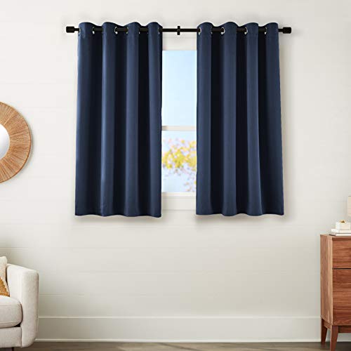 Amazon Basics Theatre Grade tende oscuranti 132x160 blu navy 2 pezzi termiche