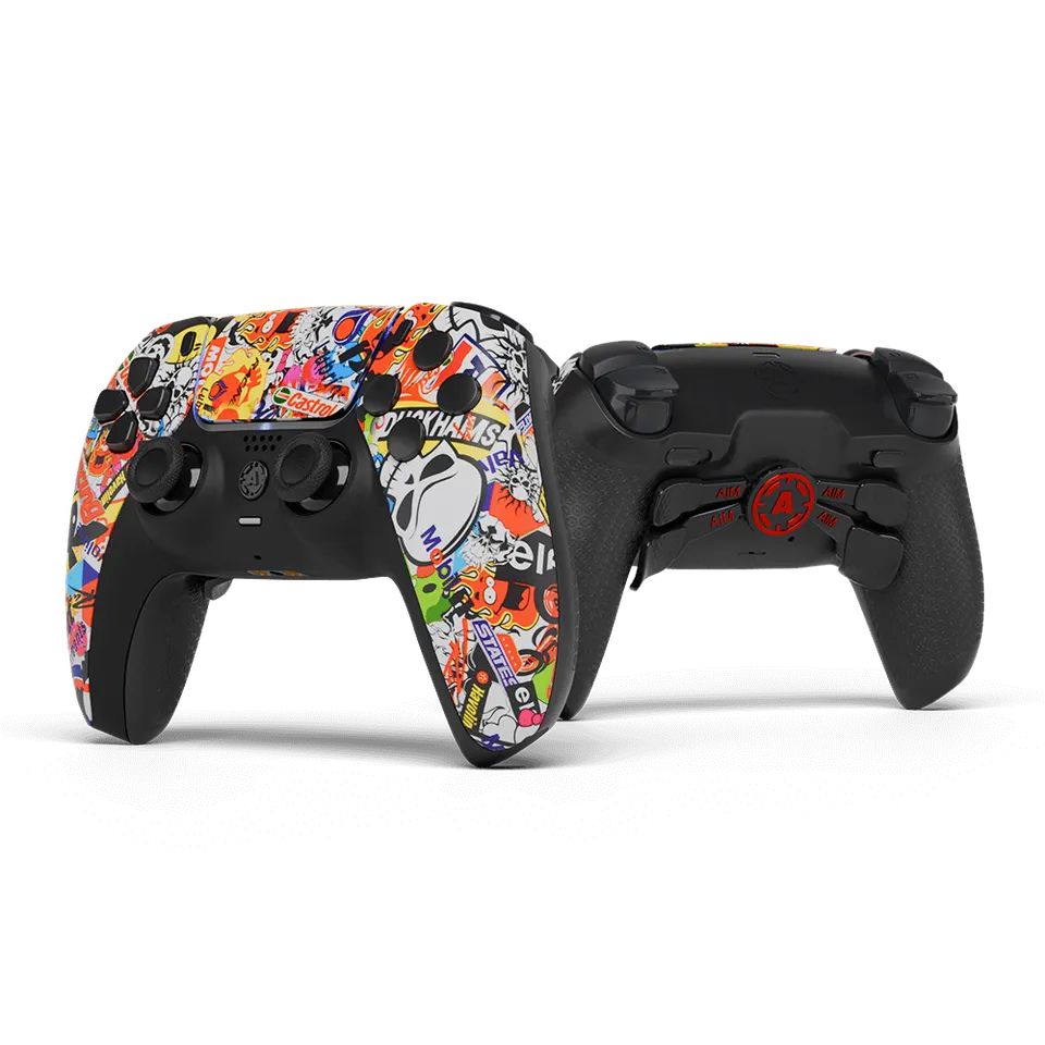 Aim Controllers Sticker Bomb controller PS5 multicolore