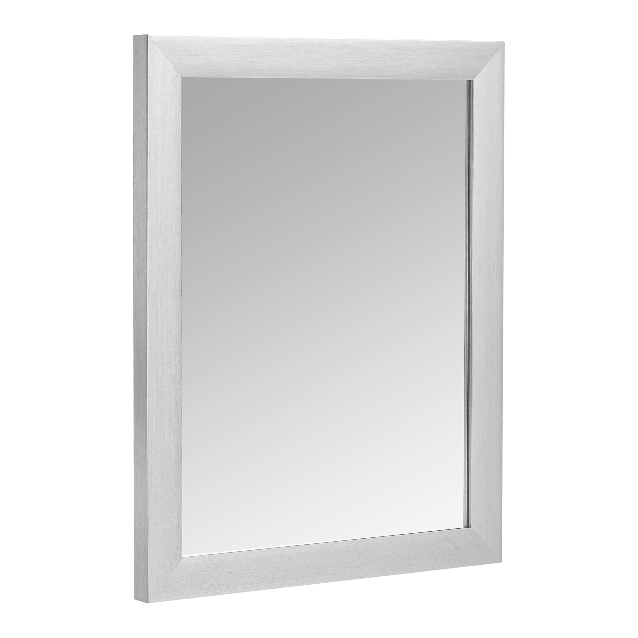 Amazon Basics Specchio da Parete Rettangolare 40,6x50,8 Nichel