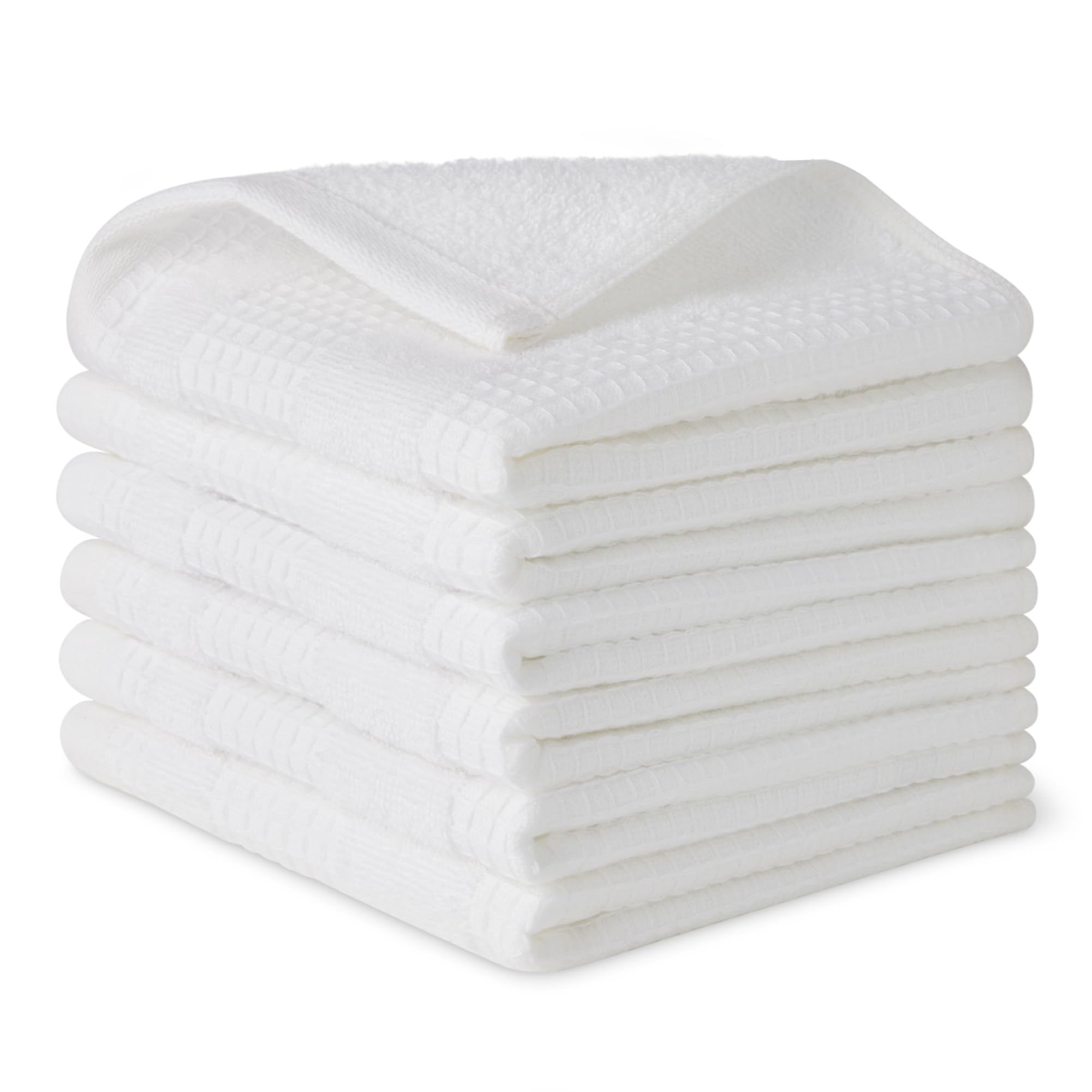 Amazon Basics Strofinacci Cucina Cotone Bio 6 Pezzi Nido d'Ape