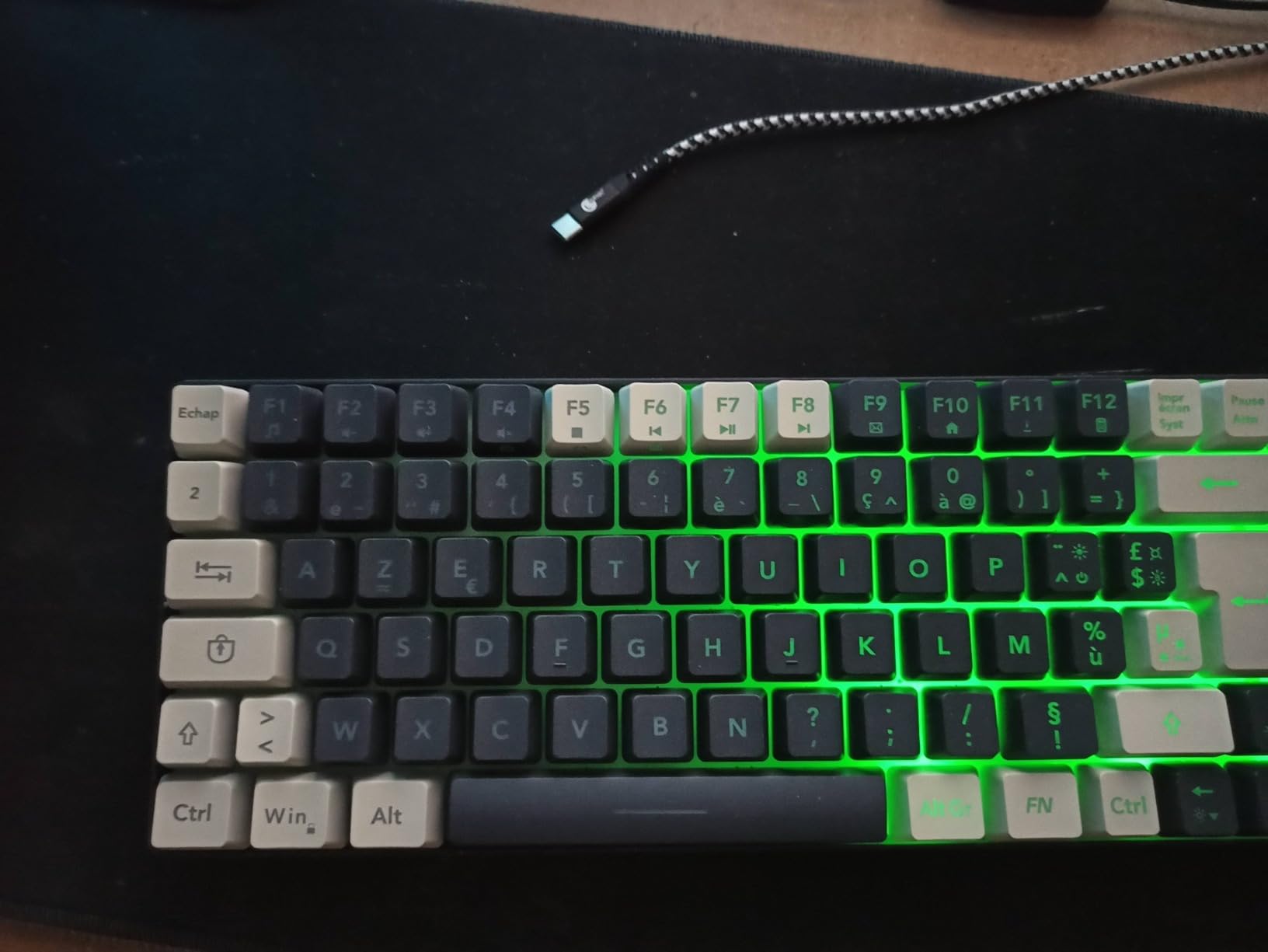 RedThunder K84 Combo Tastiera e Mouse Wireless Nero AZERTY