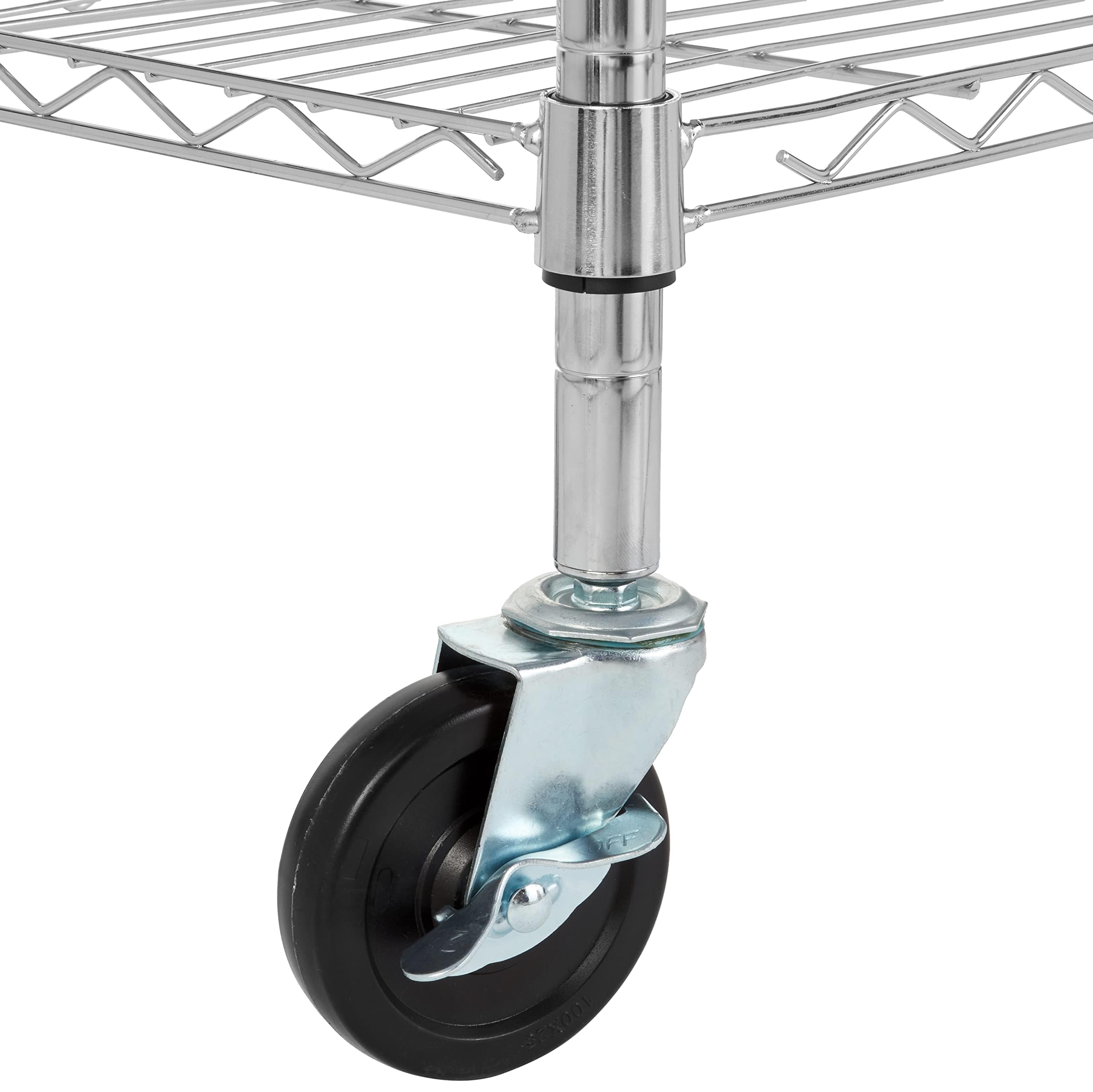 AmazonBasics scaffale cucina 3 ripiani ruote 53 x 38 x 92 cm