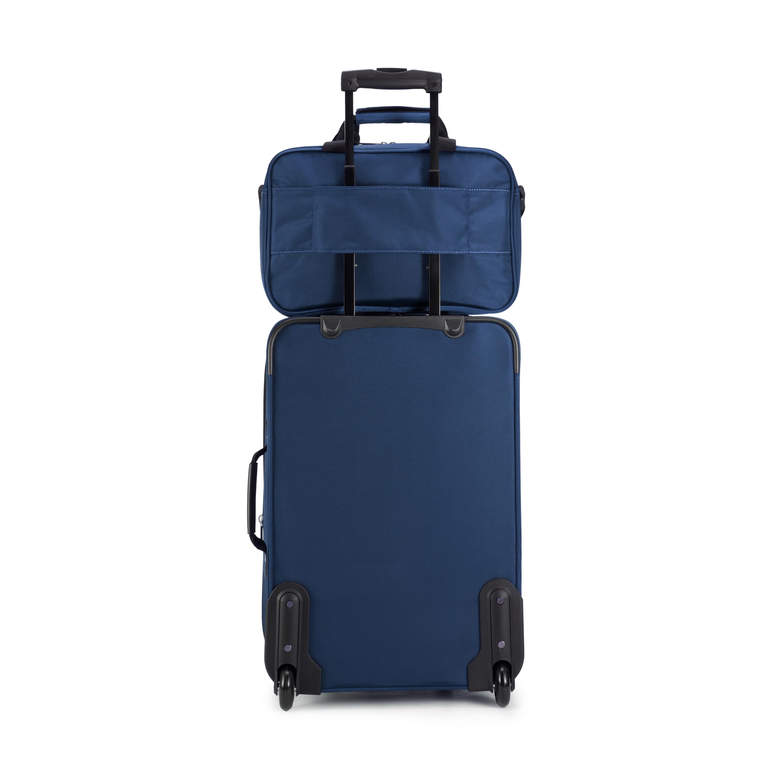 Amazon Basics set valigie espandibile blu scuro 2 pezzi