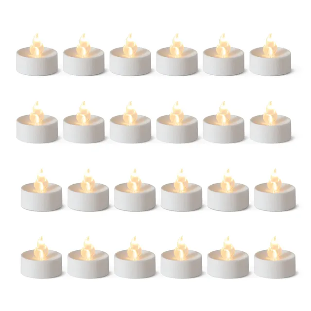 Amazon Basics Candele LED Tea Light Bianche 24 Pezzi a Batteria