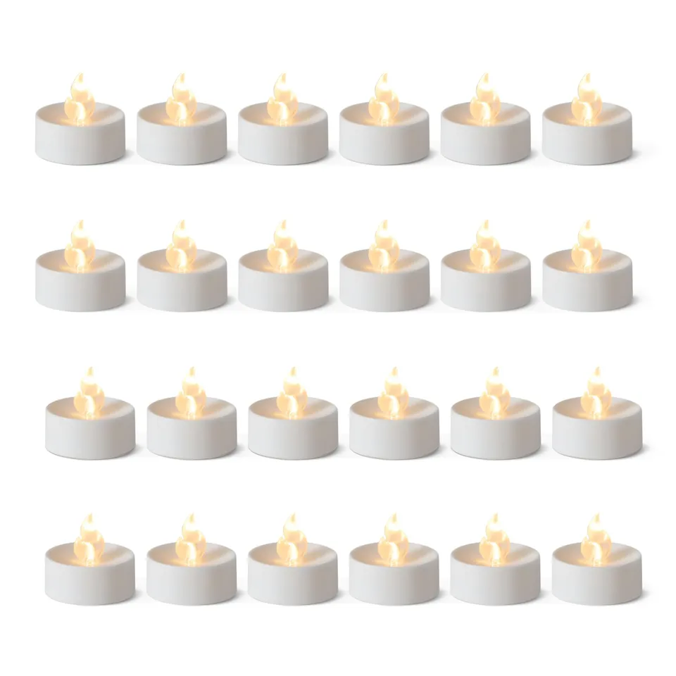 Amazon Basics Candele LED Tea Light Bianche 24 Pezzi a Batteria